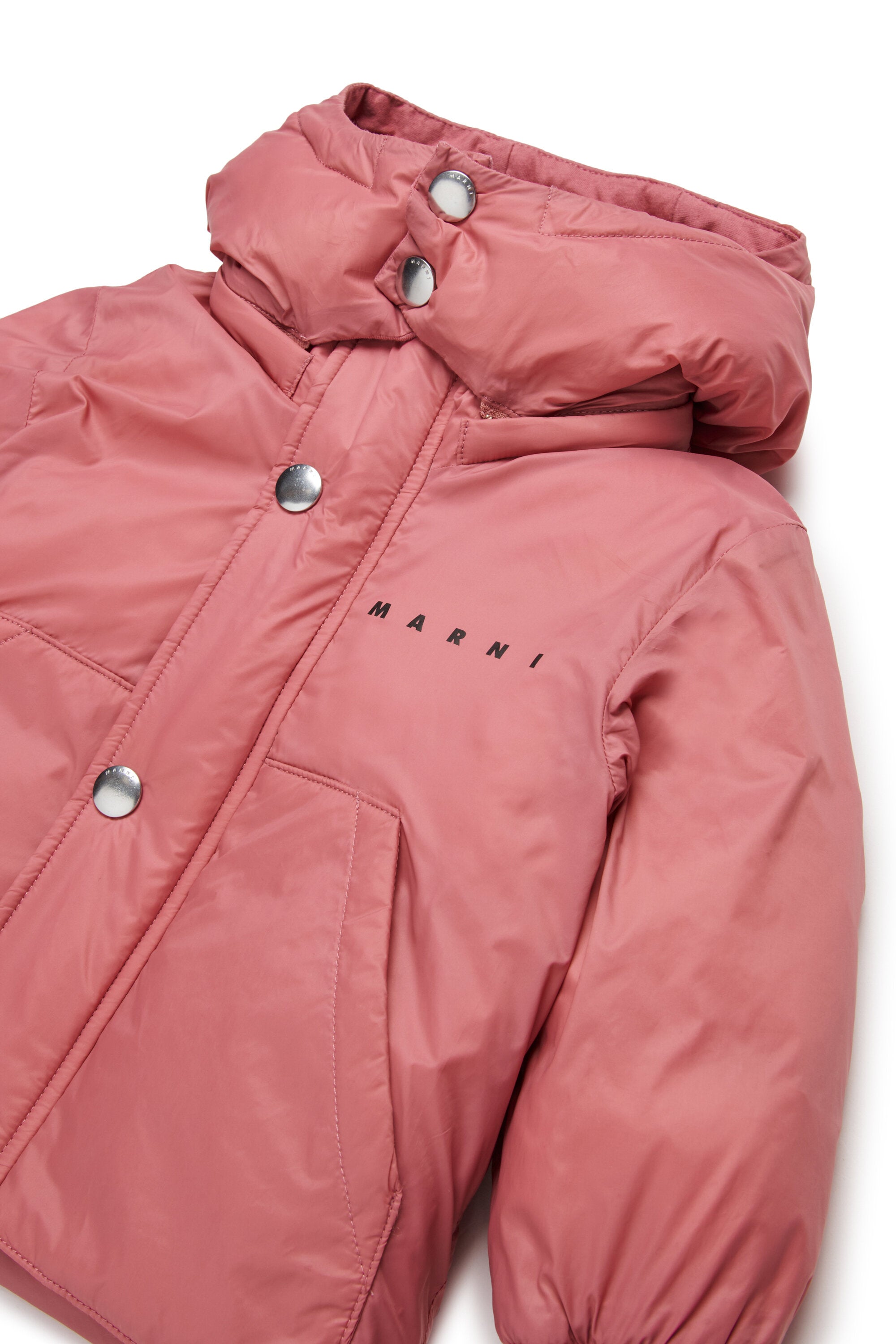 Chaqueta acolchada con capucha y logotipo