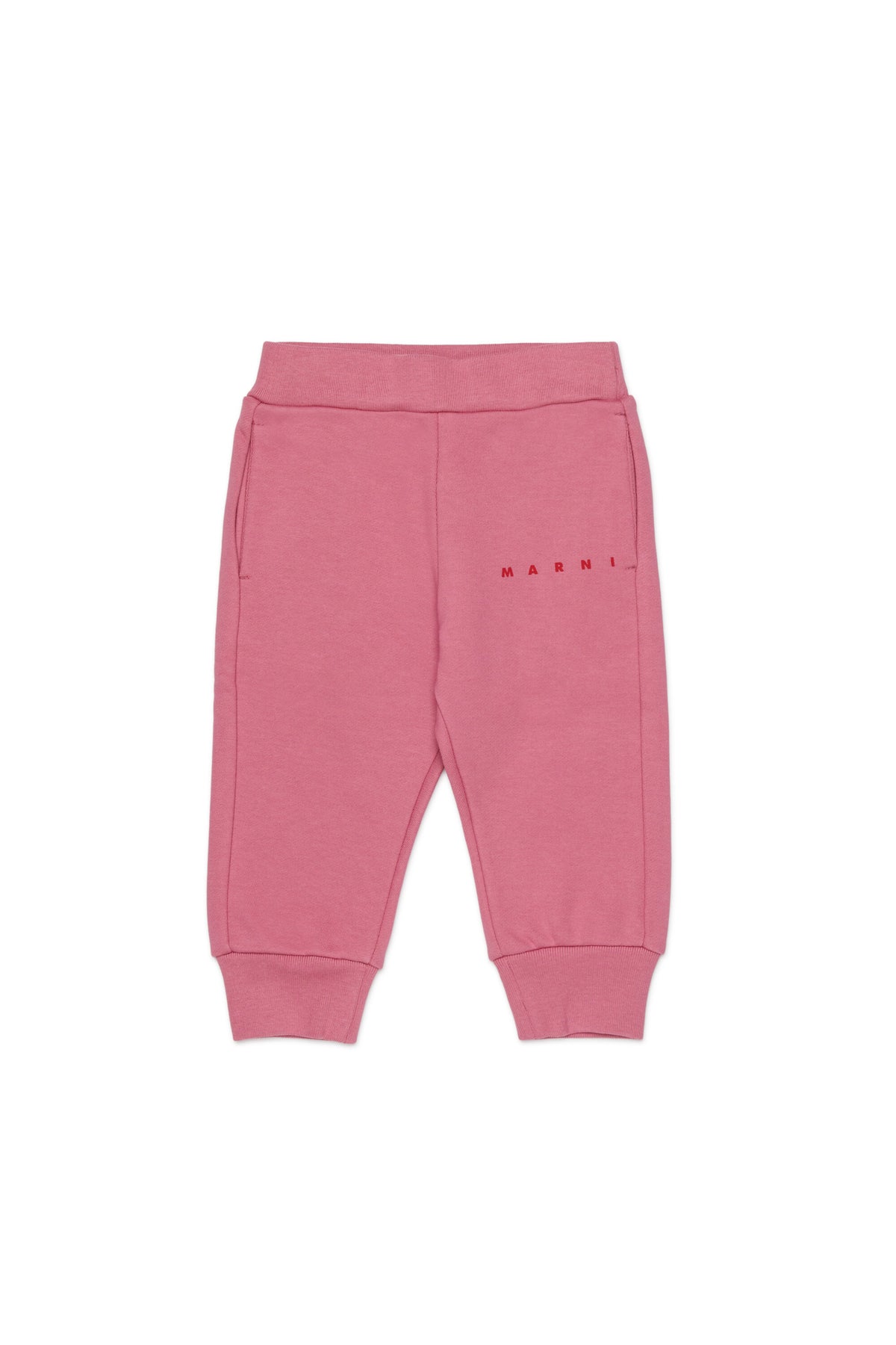 Fleece jogger pants with logo
