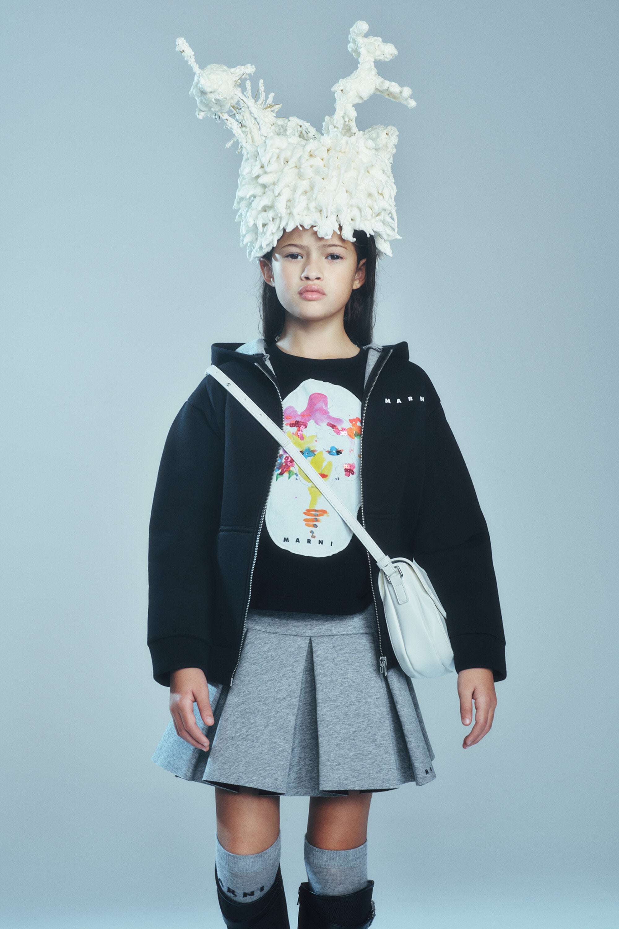 Minifalda de neopreno con volantes