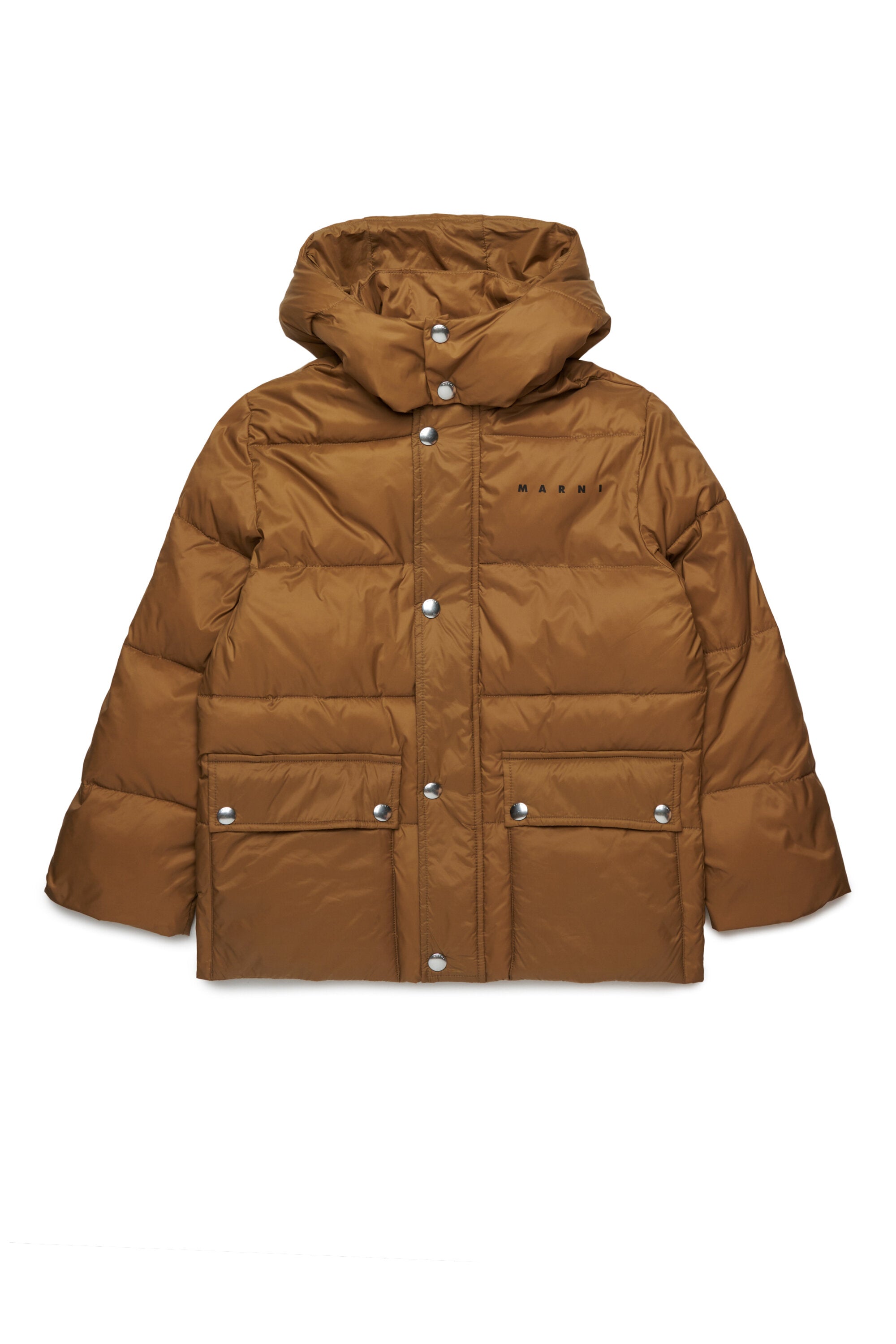 Chaqueta acolchada con capucha y logotipo