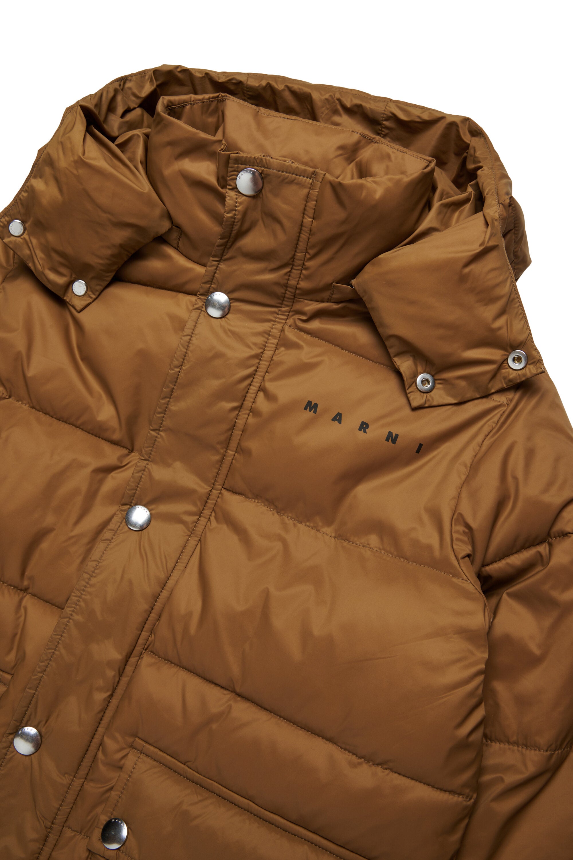 Chaqueta acolchada con capucha y logotipo