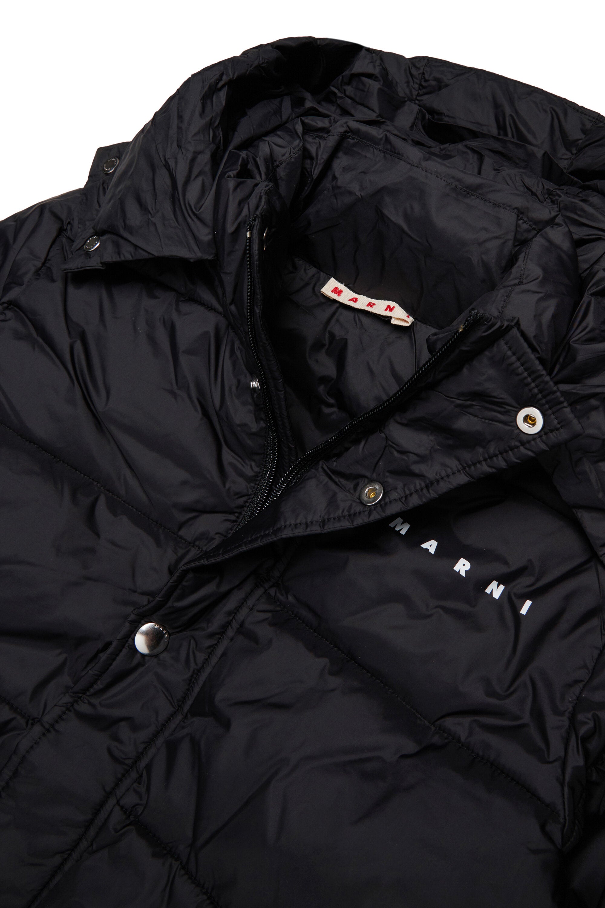 Chaqueta acolchada con capucha y logotipo