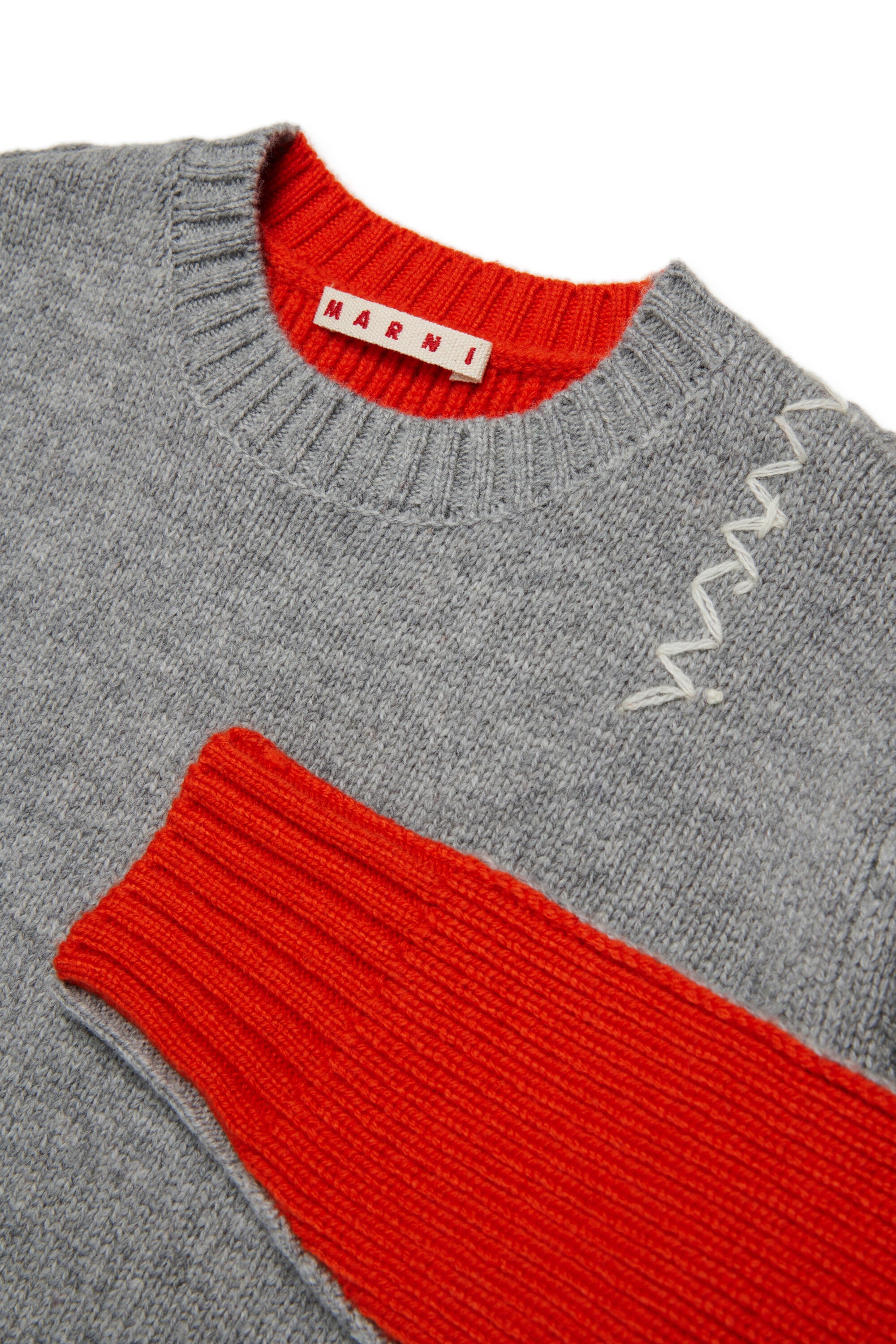 Colorblock wool blend pullover