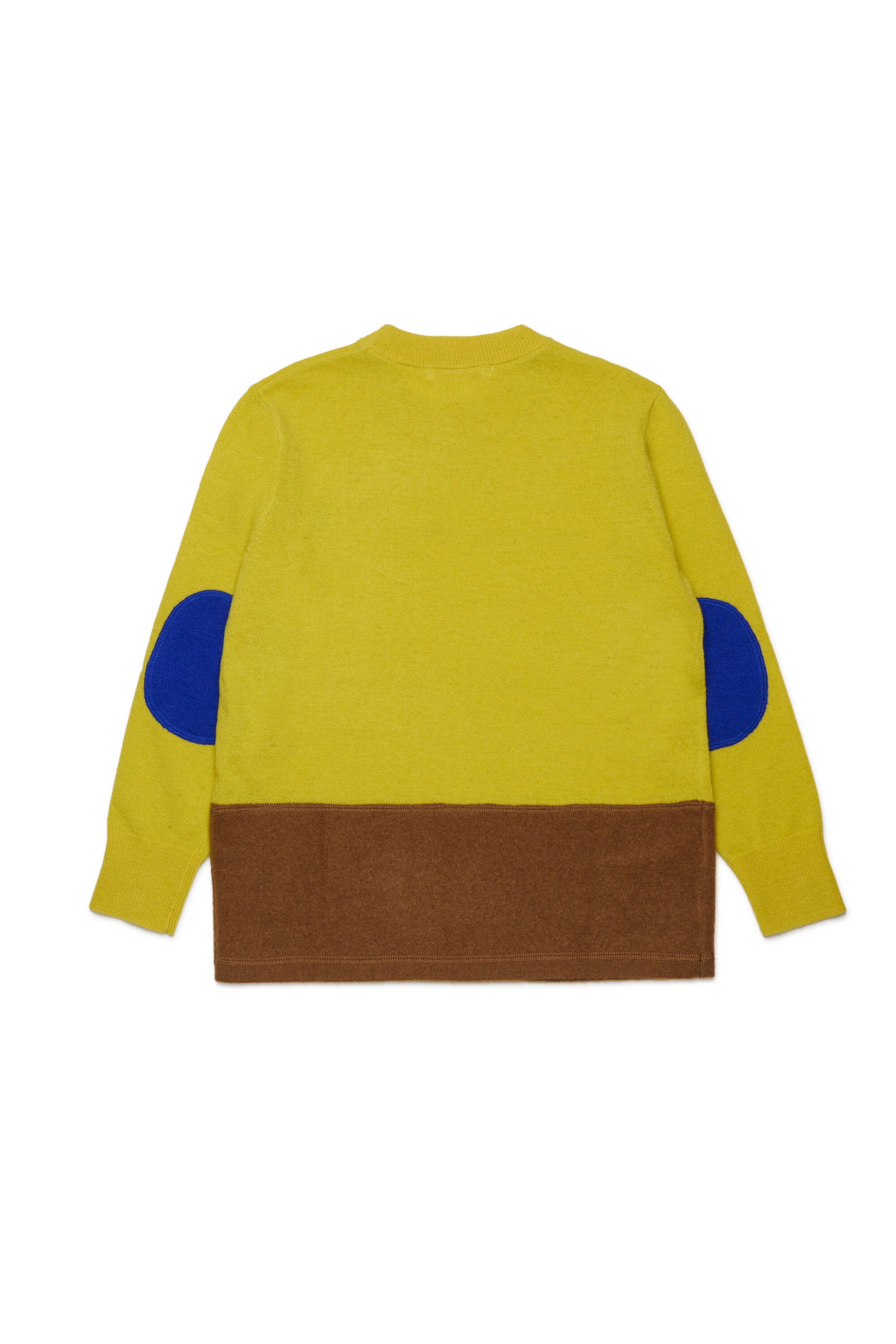 Wool blend pullover with elbow patches