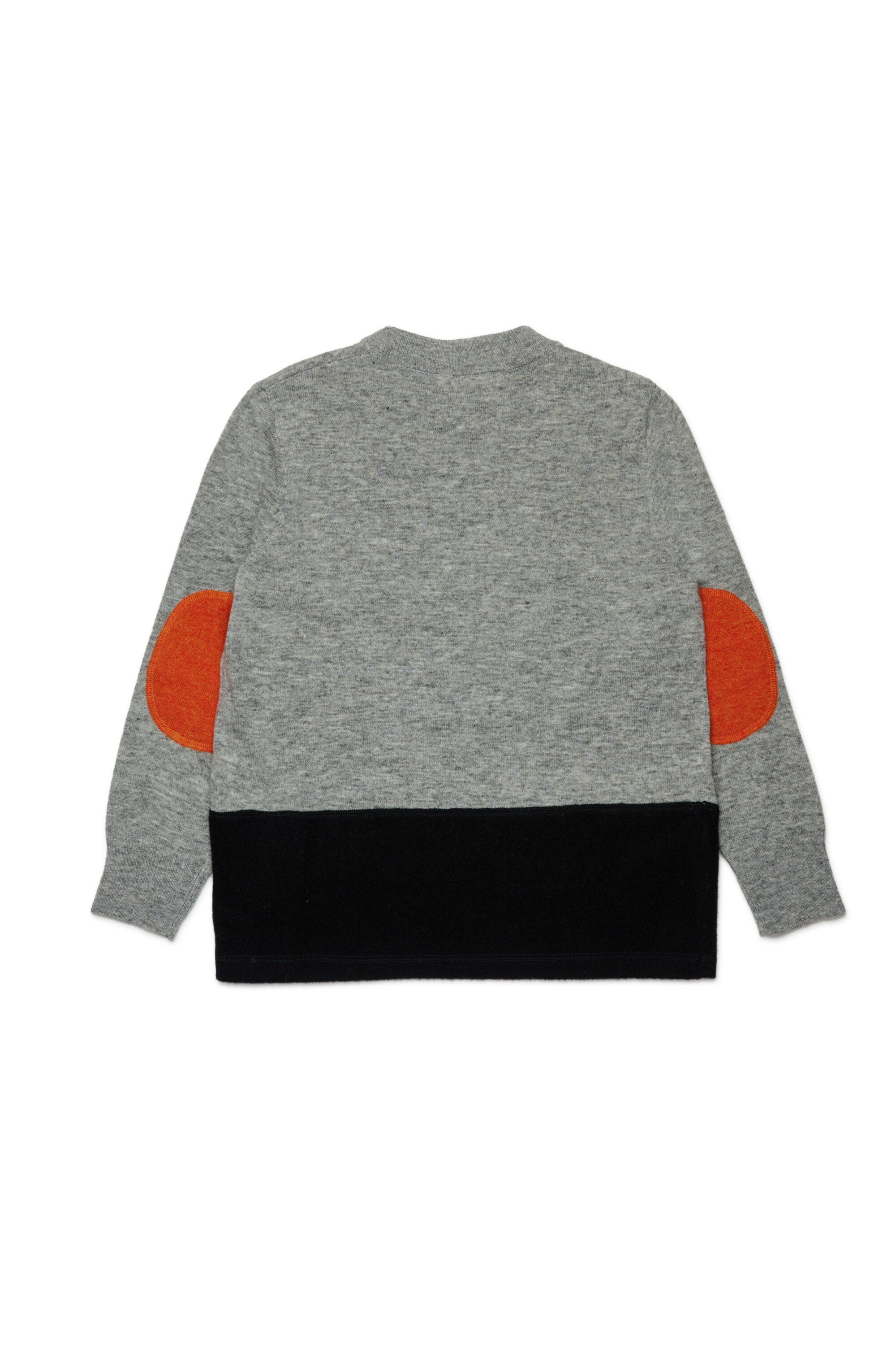 Wool blend pullover with elbow patches