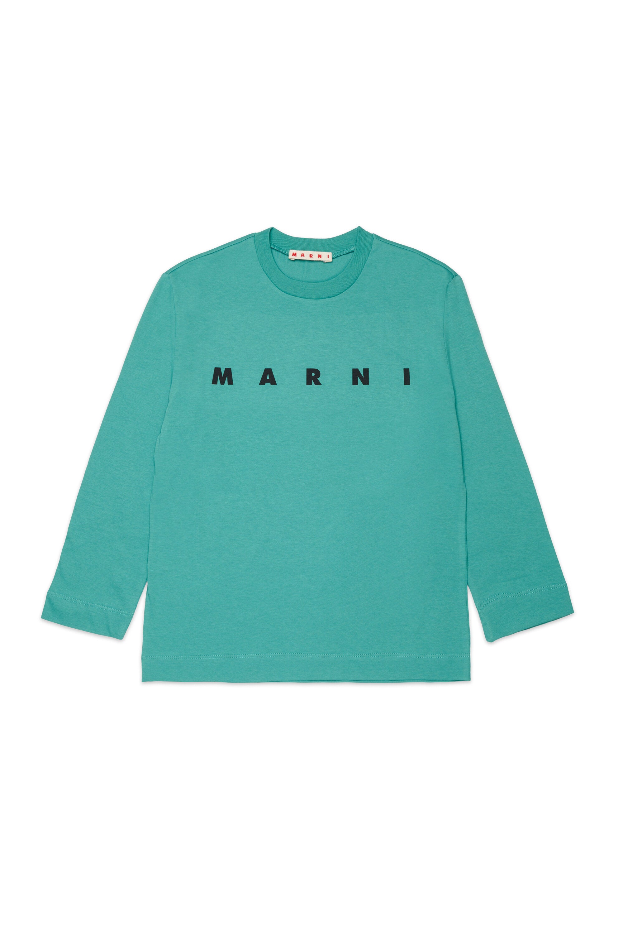 Camiseta de manga larga de jersey con logotipo Marni