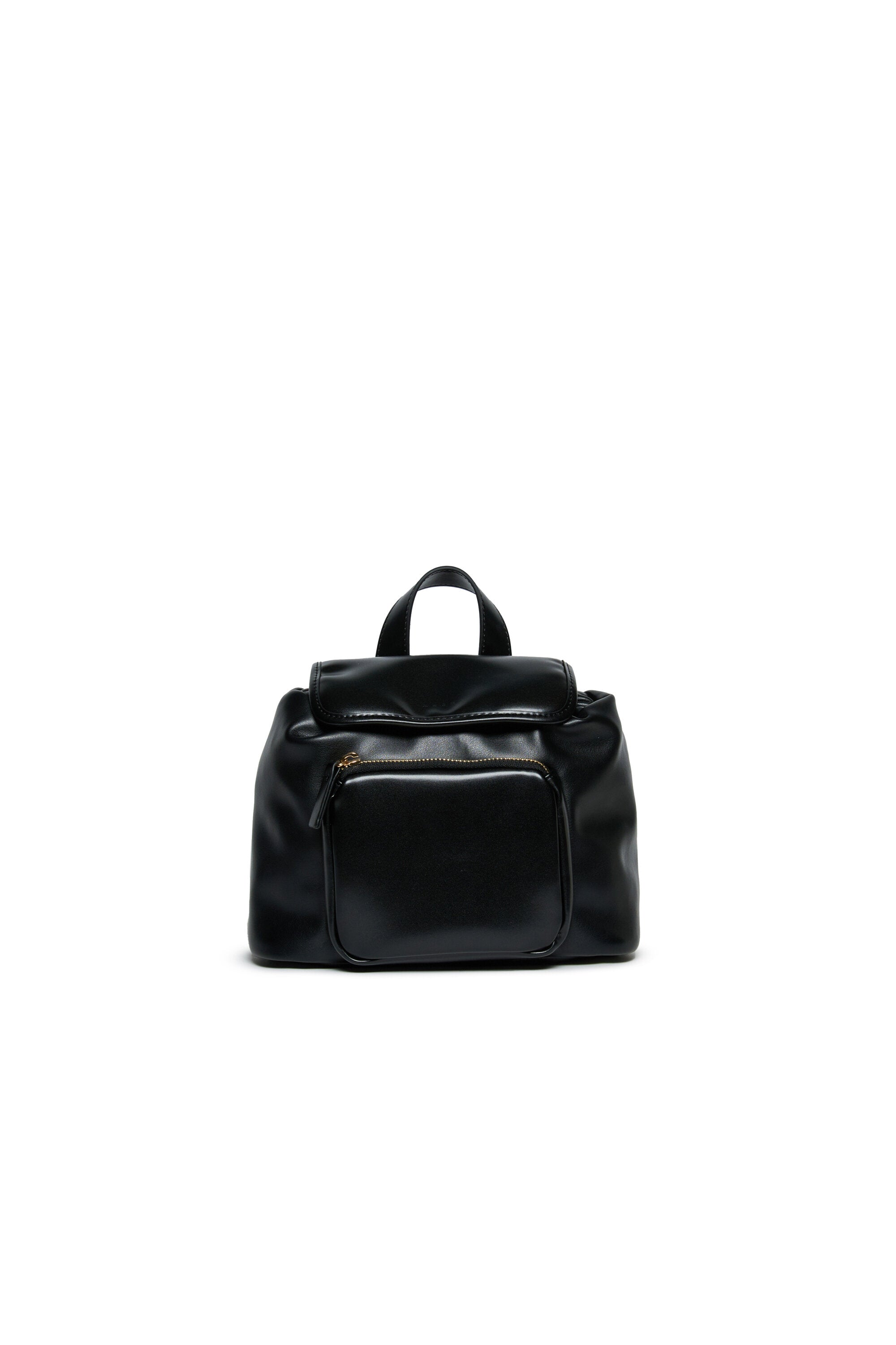 Coated fabric backpack with logo