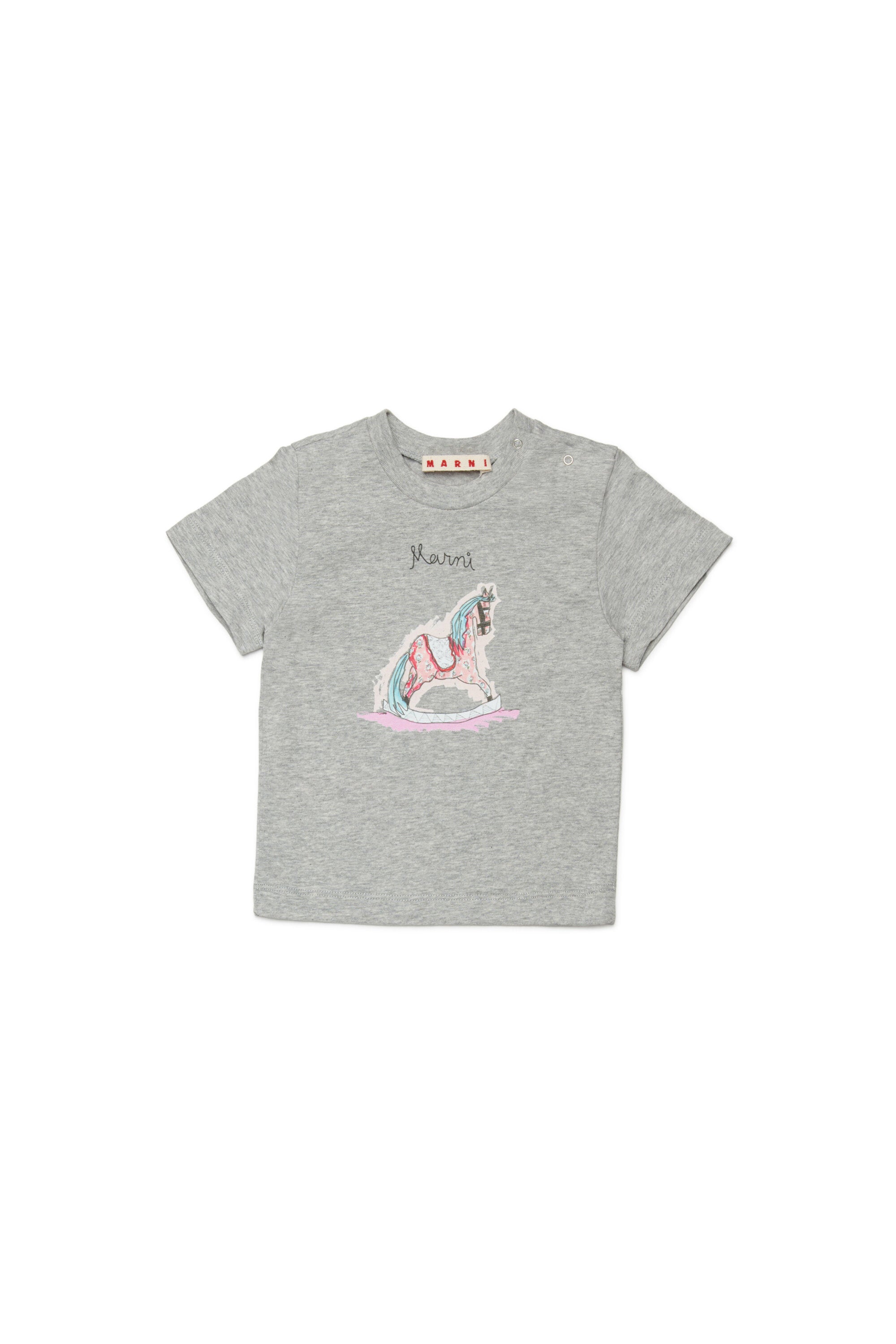 Camiseta de cuello redondo con logo