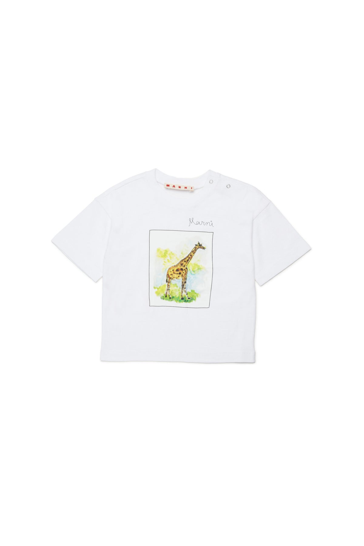 Camiseta con estampado de jirafa y logo
