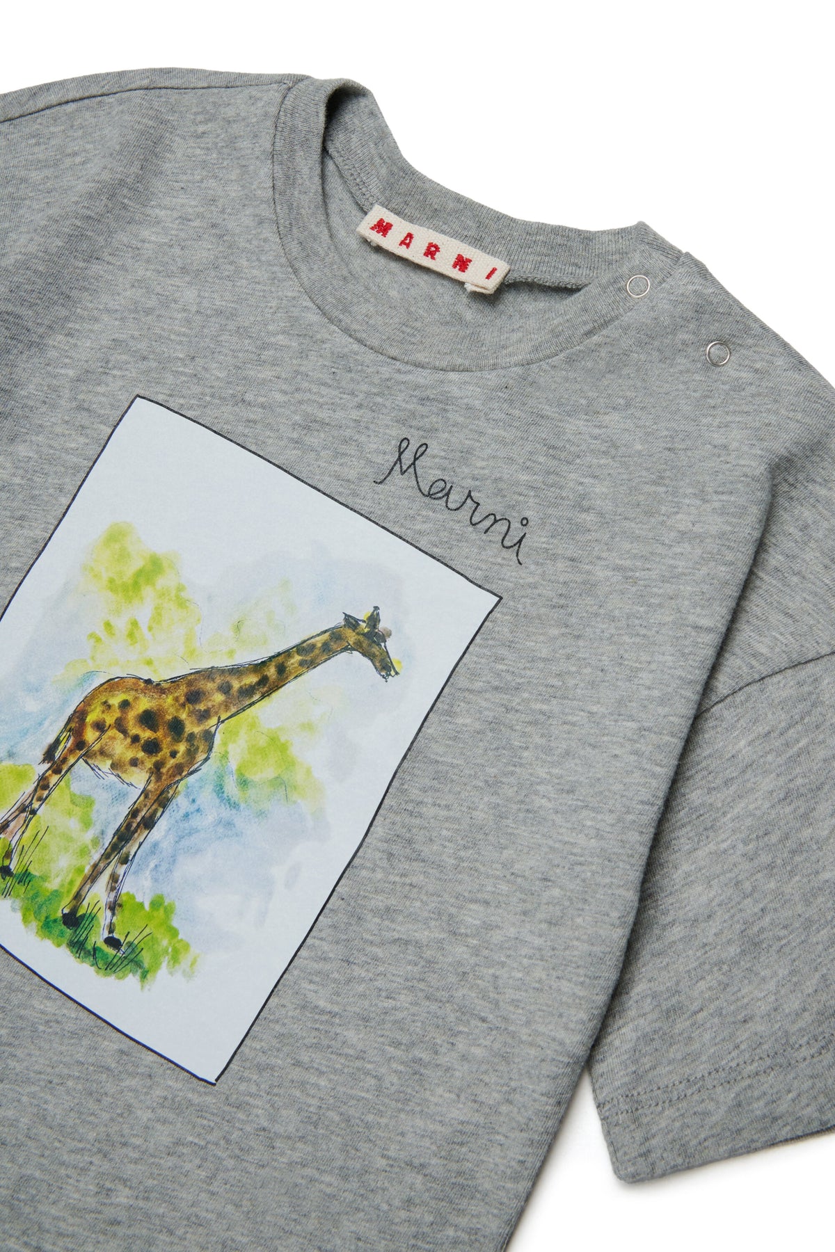 T-shirt with giraffe print and logo