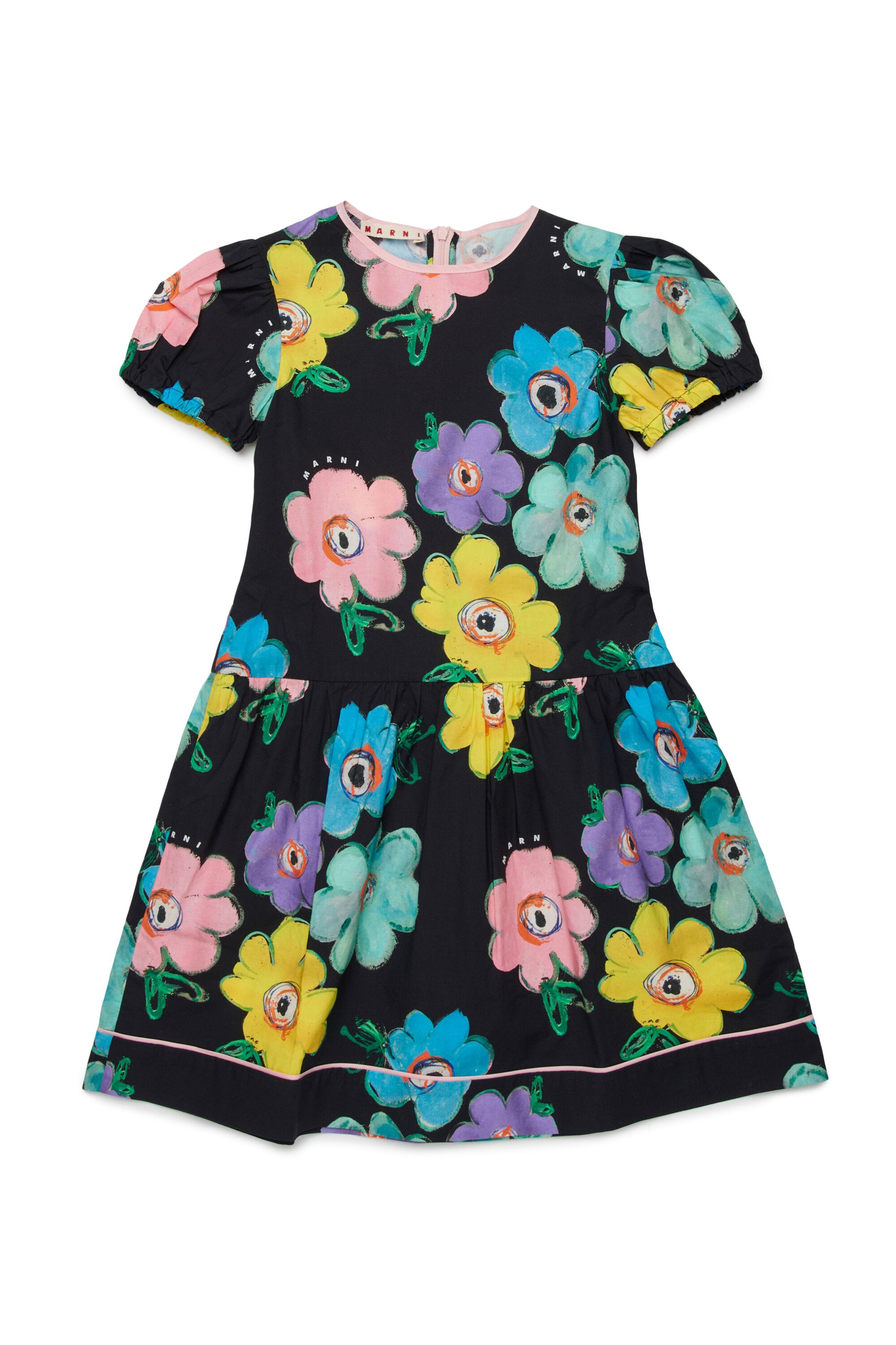 Vestido con estampado floral de colores