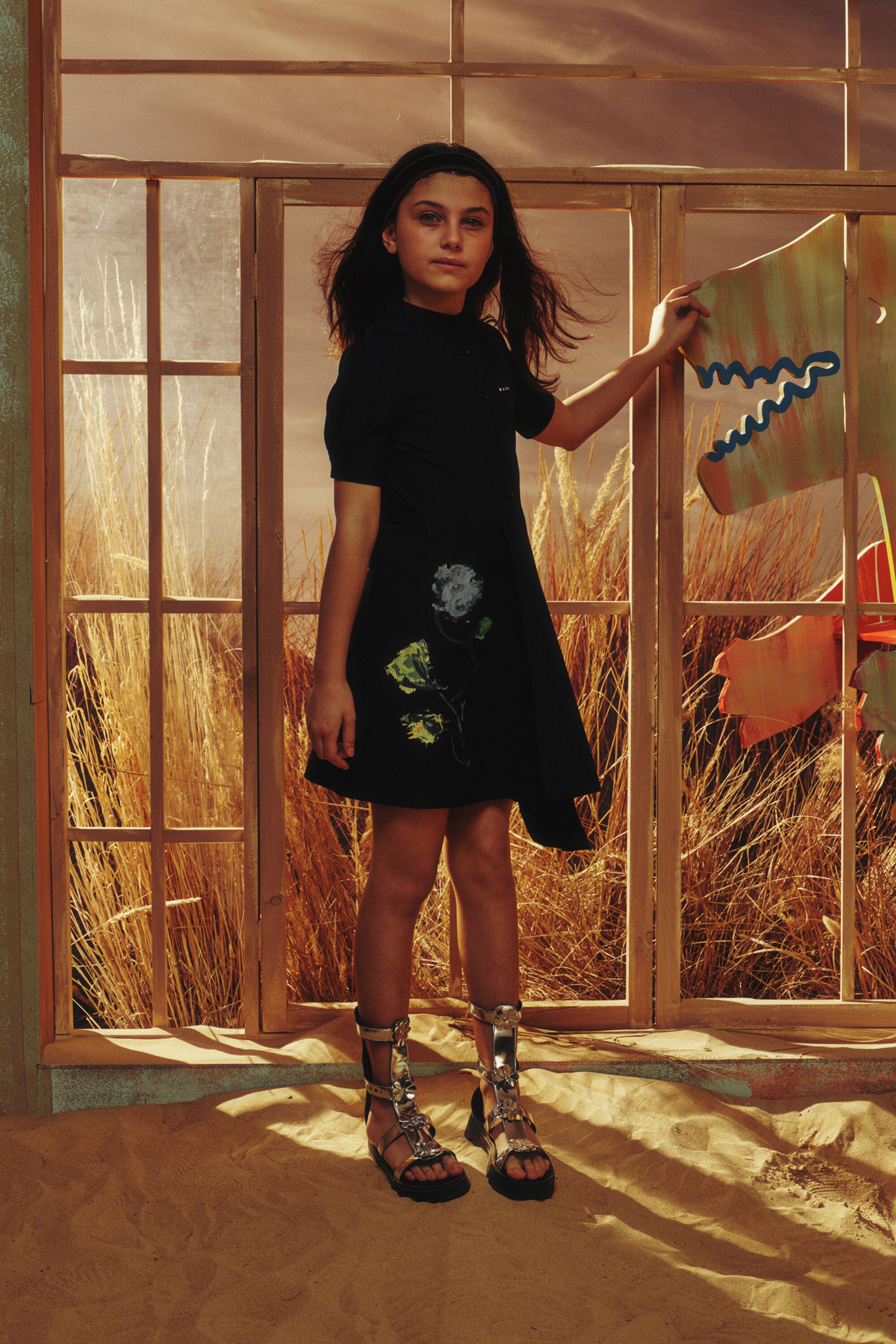 Vestido corto con estampado floral