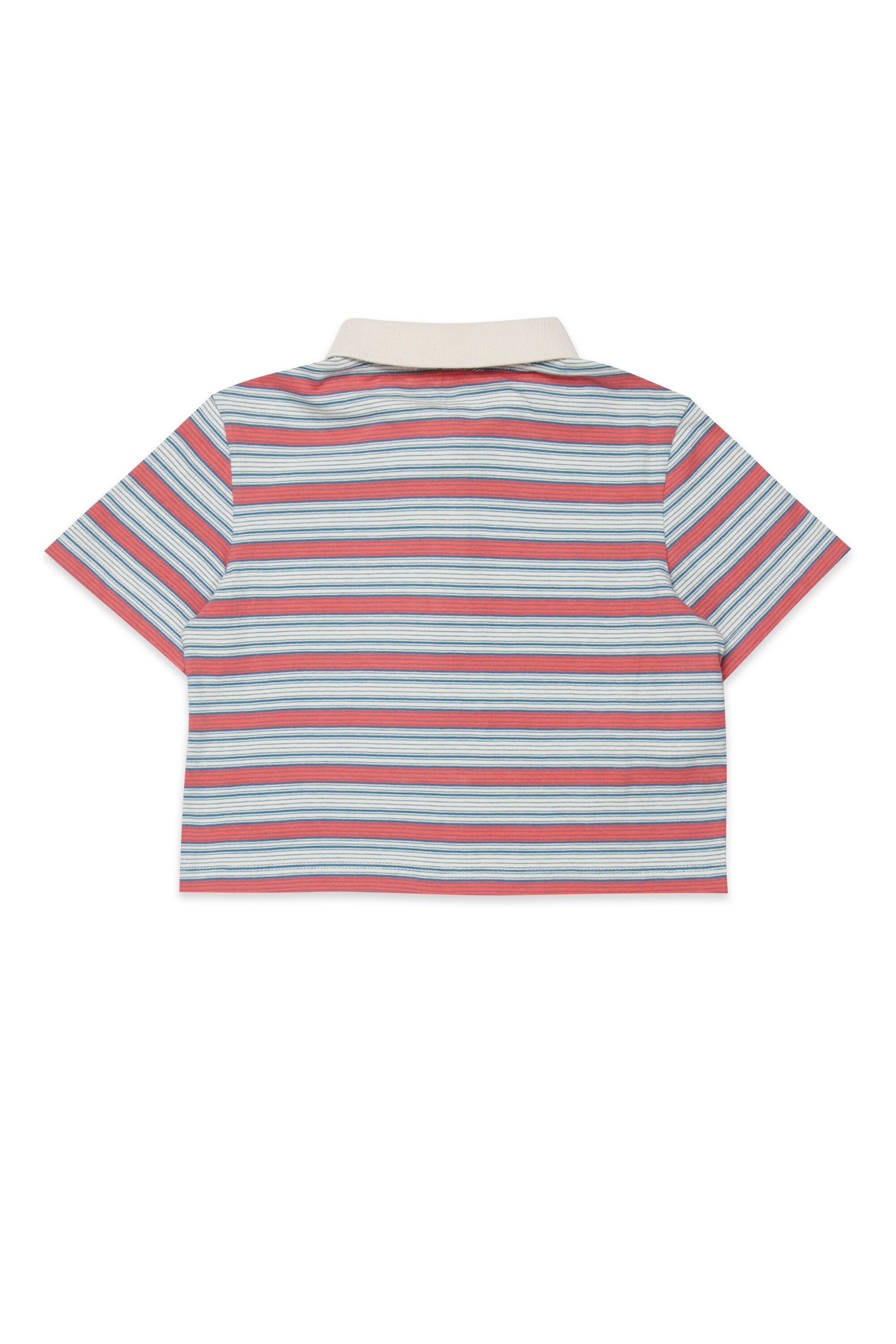 Striped polo shirt with logo