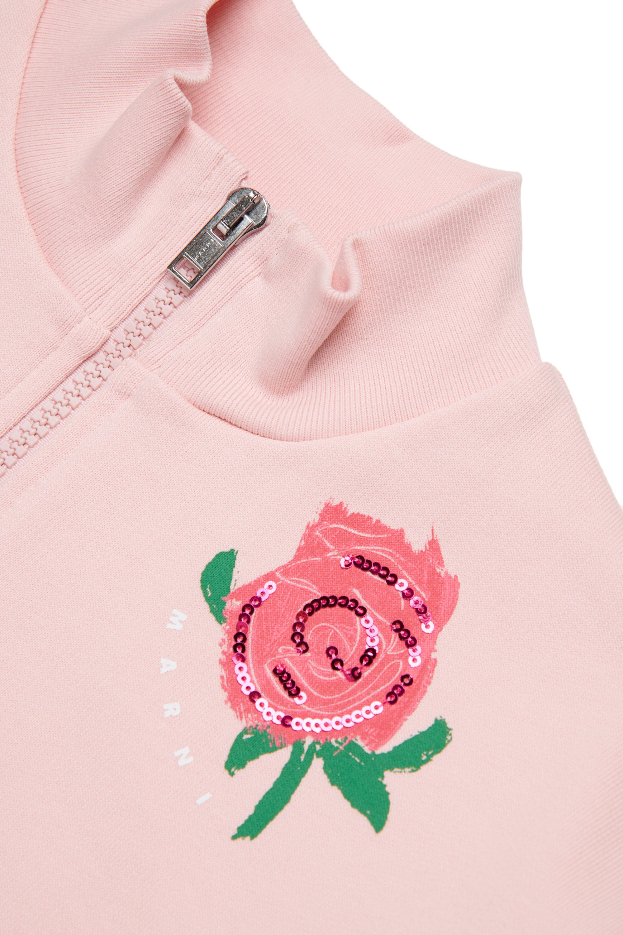 Sudadera con cremallera completa y logo