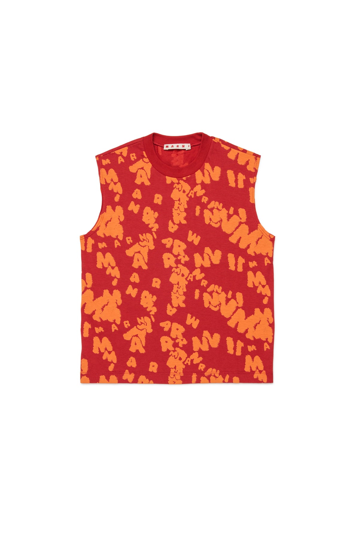 Camiseta sin mangas con logo por toda la prenda