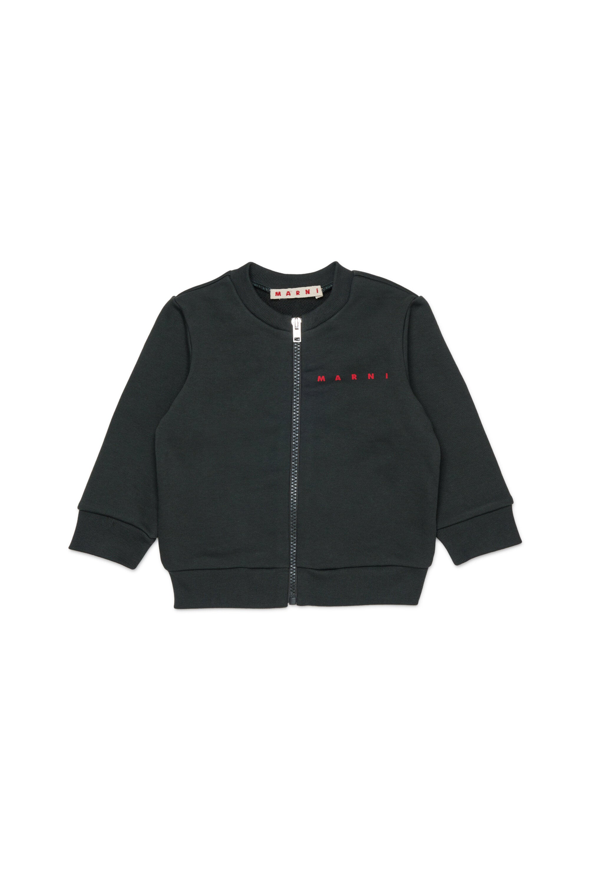 Sudadera con cremallera completa y logo