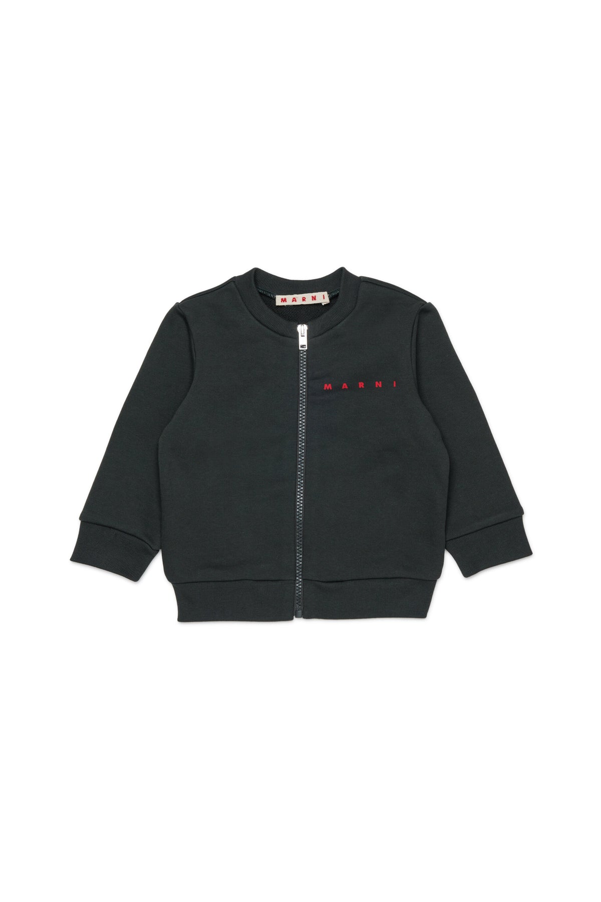 Sudadera con cremallera completa y logo