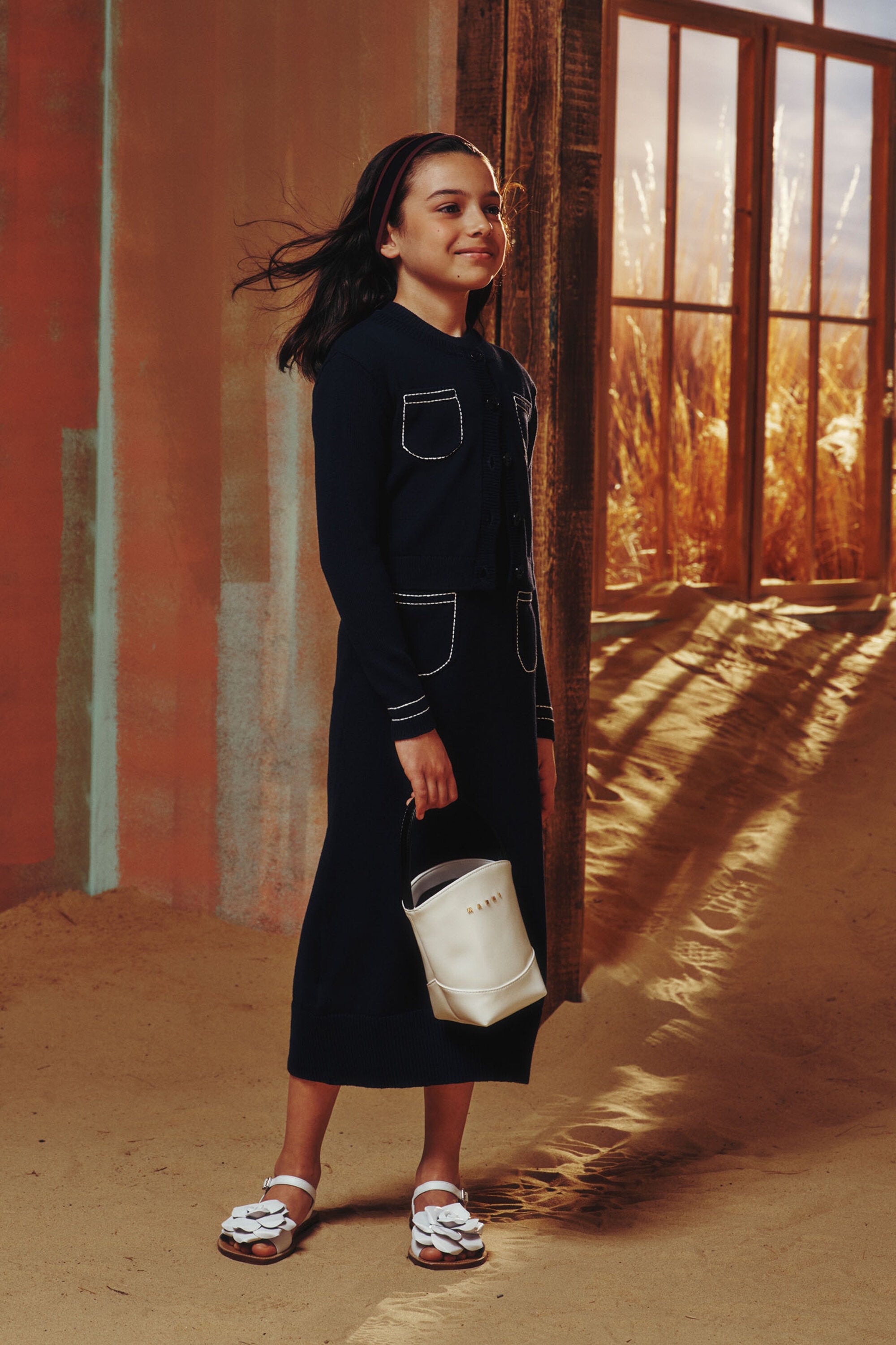 Cárdigan de punto con logotipo