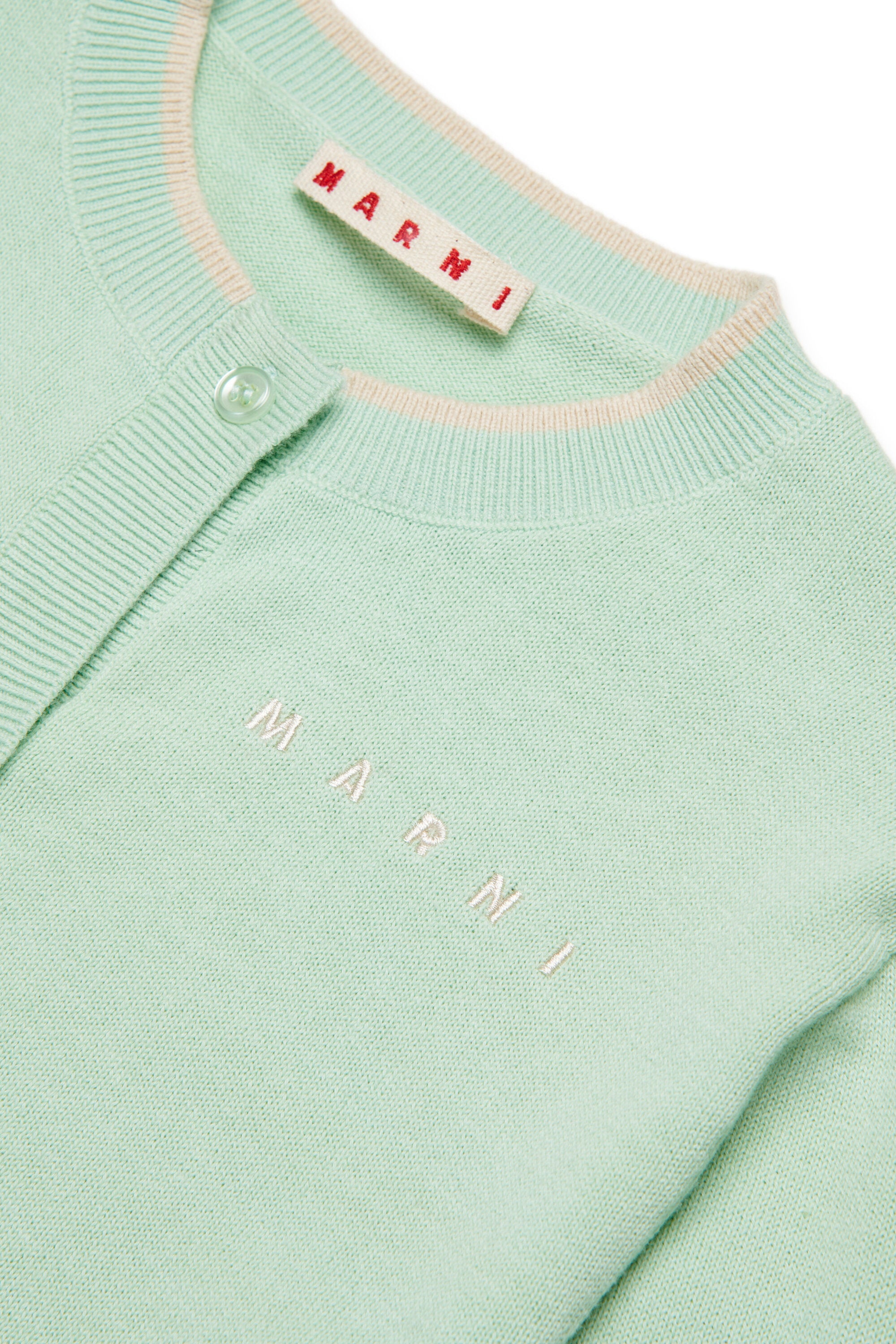 Cárdigan de cuello redondo con logo