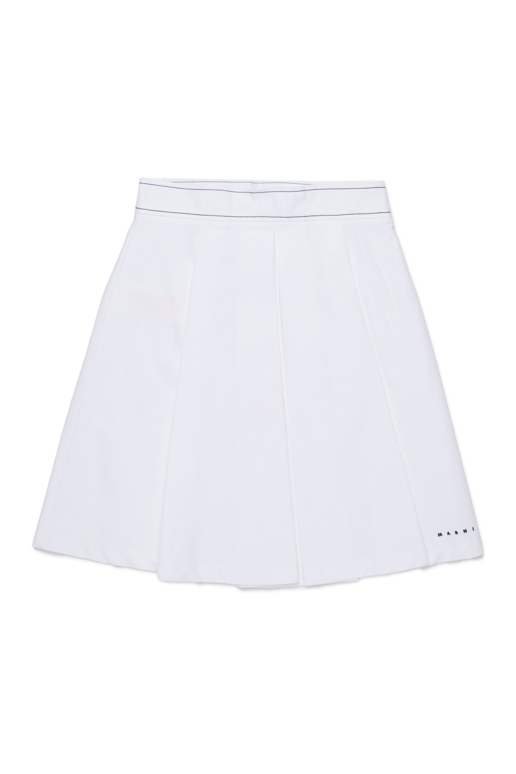 Pleated skirt with logo