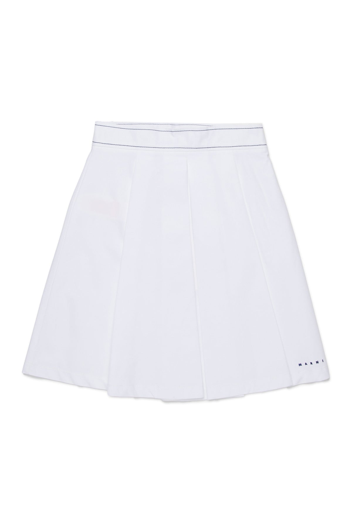 Falda plisada con logo