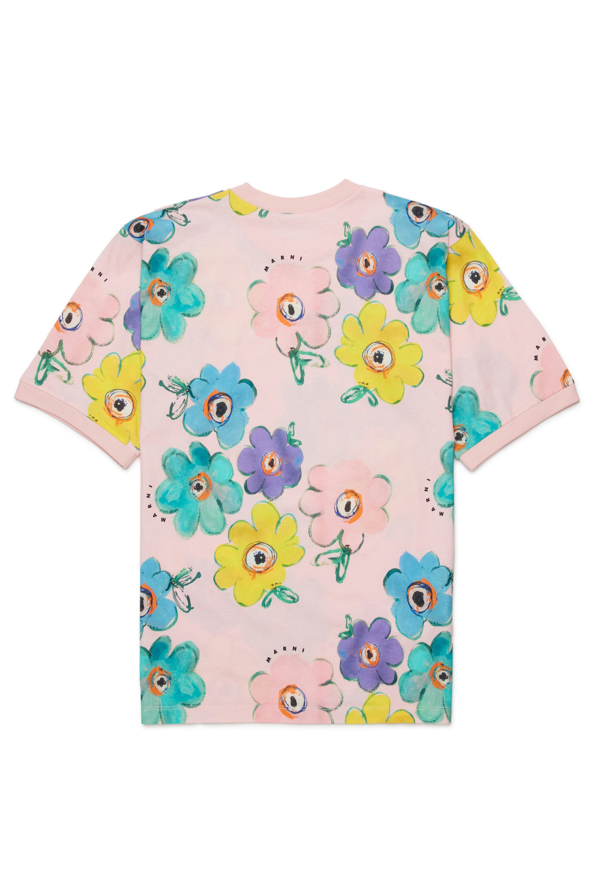 Camiseta de cuello redondo con estampado floral