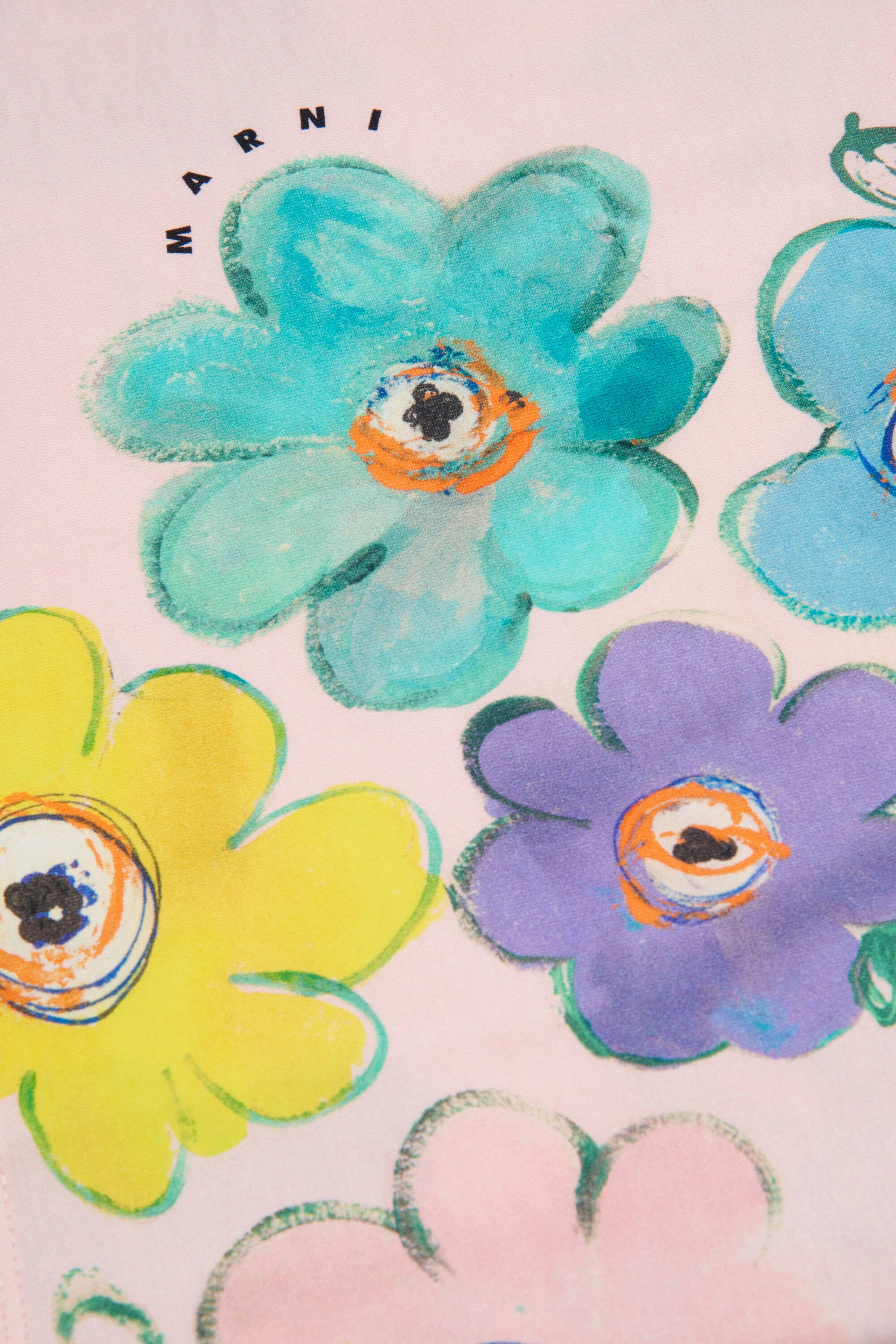 Camiseta de cuello redondo con estampado floral