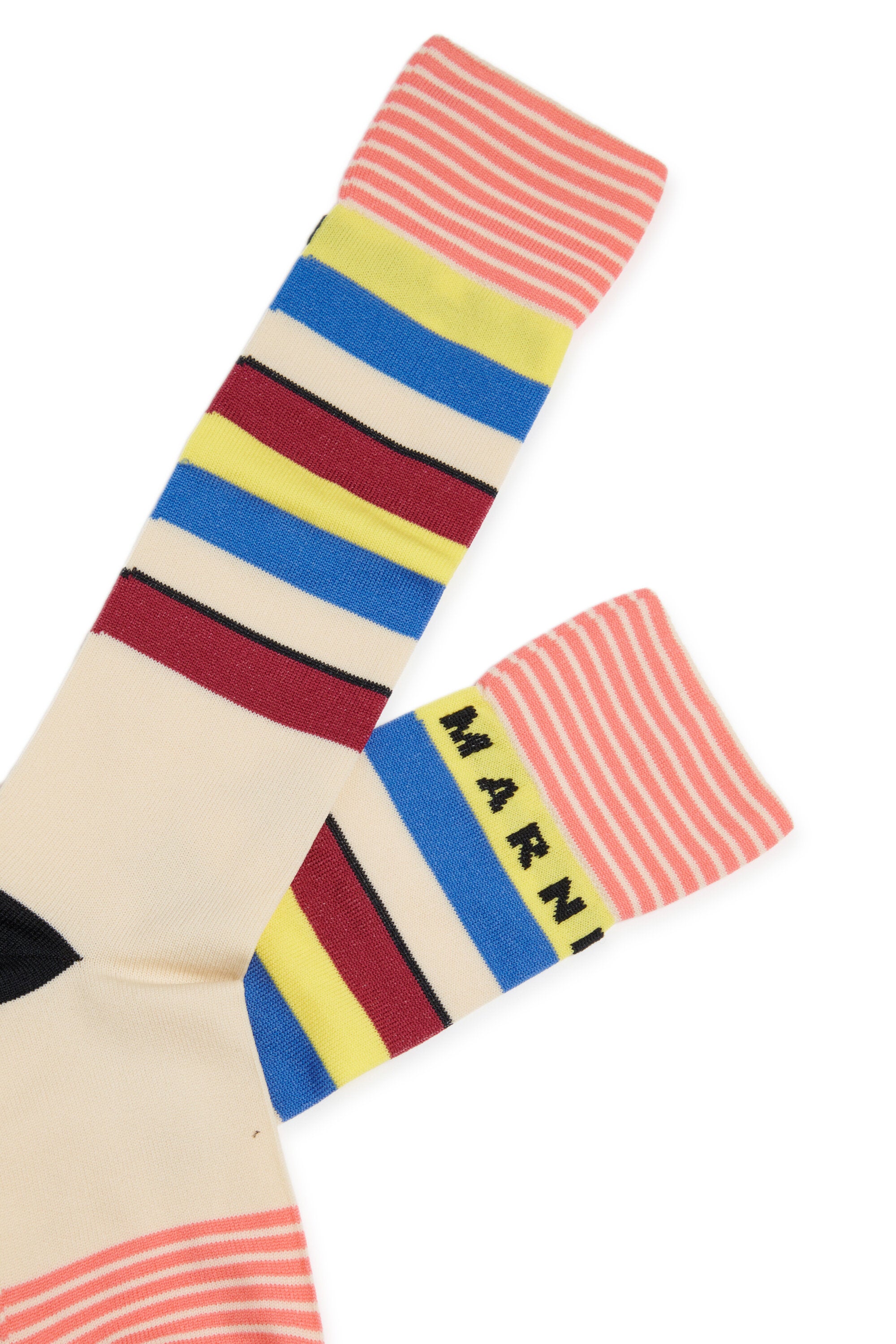 Striped socks with logo