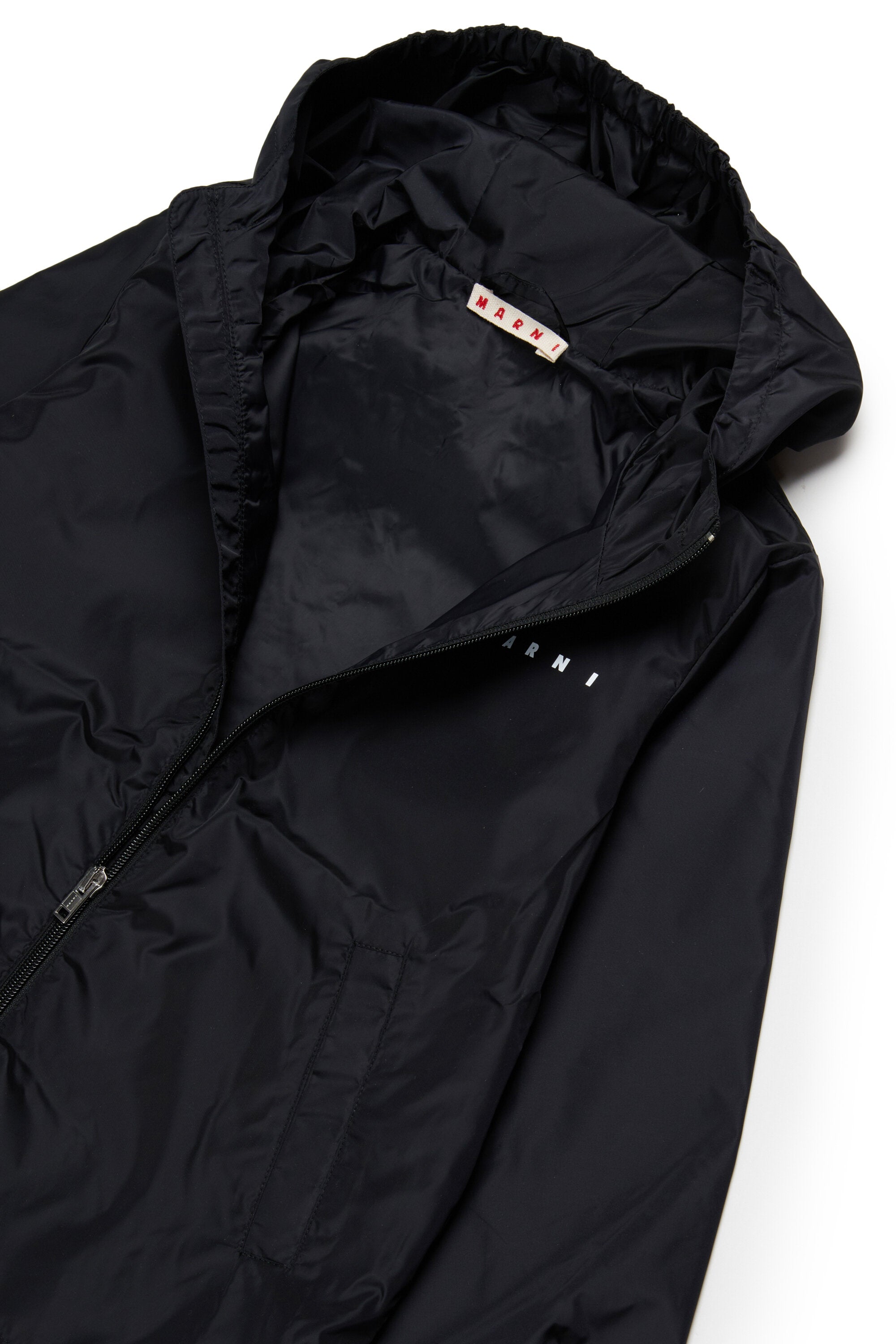 Windbreaker with printed logo