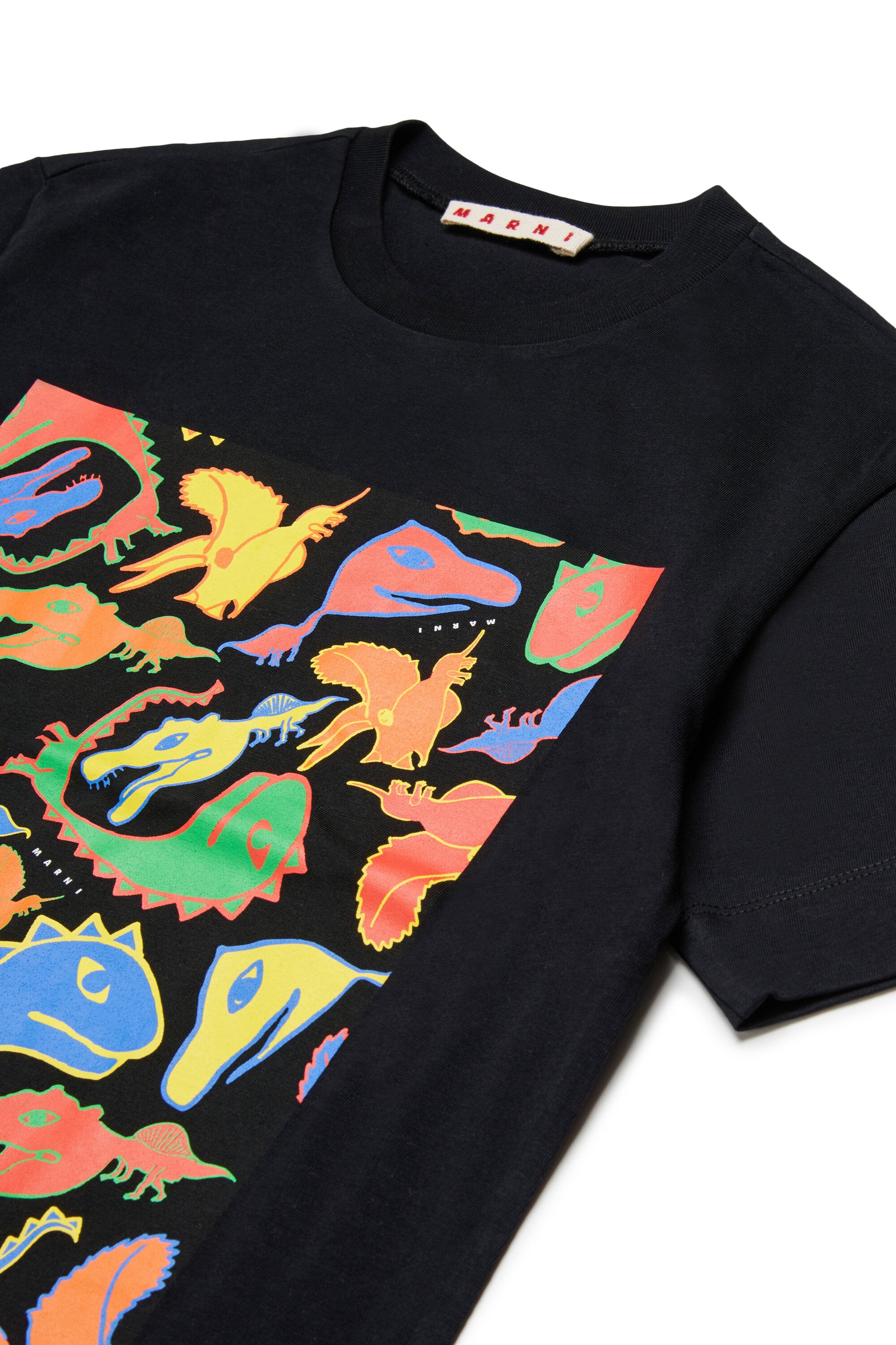 Camiseta con estampado de dinosaurios multicolor