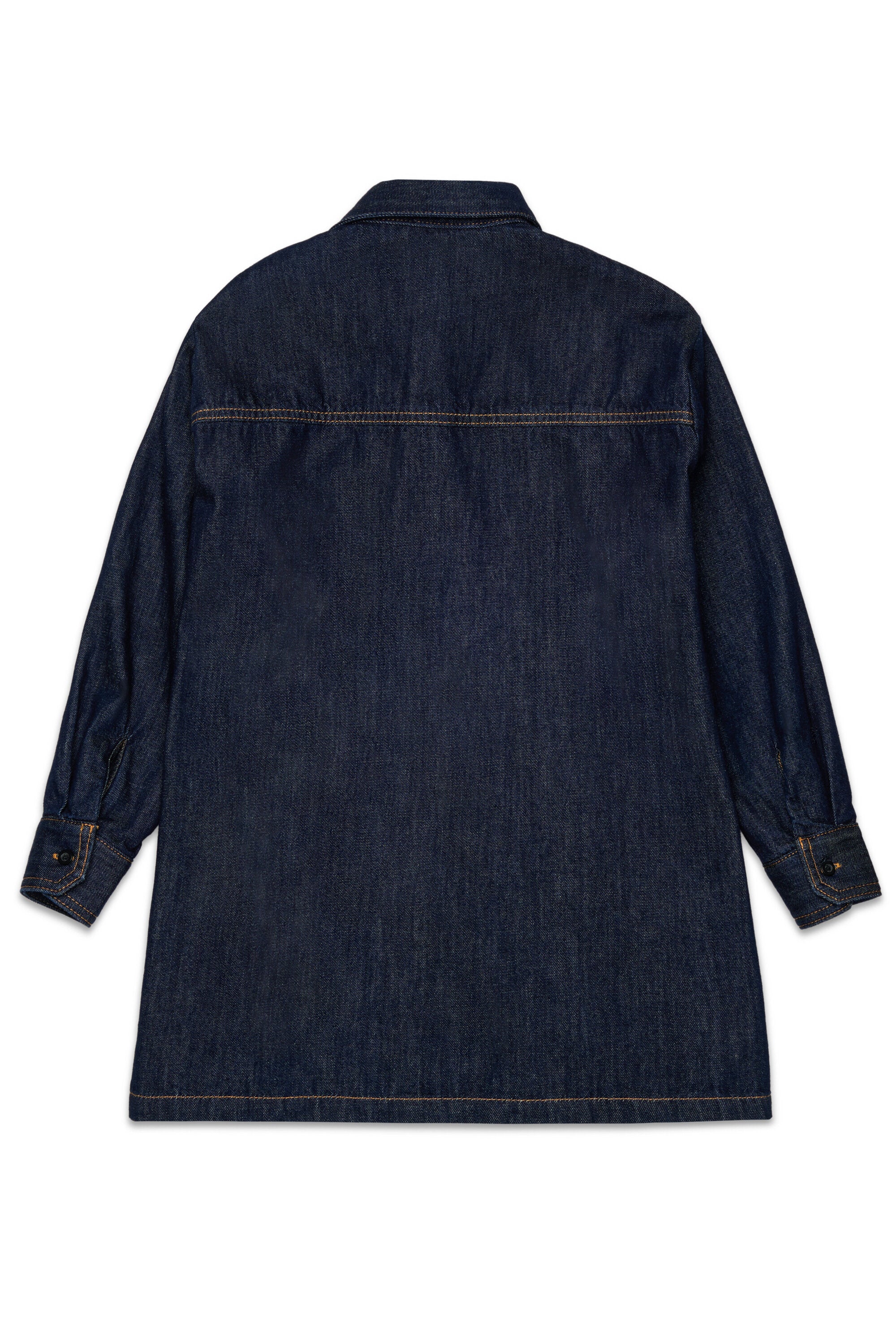 Denim dress with logo