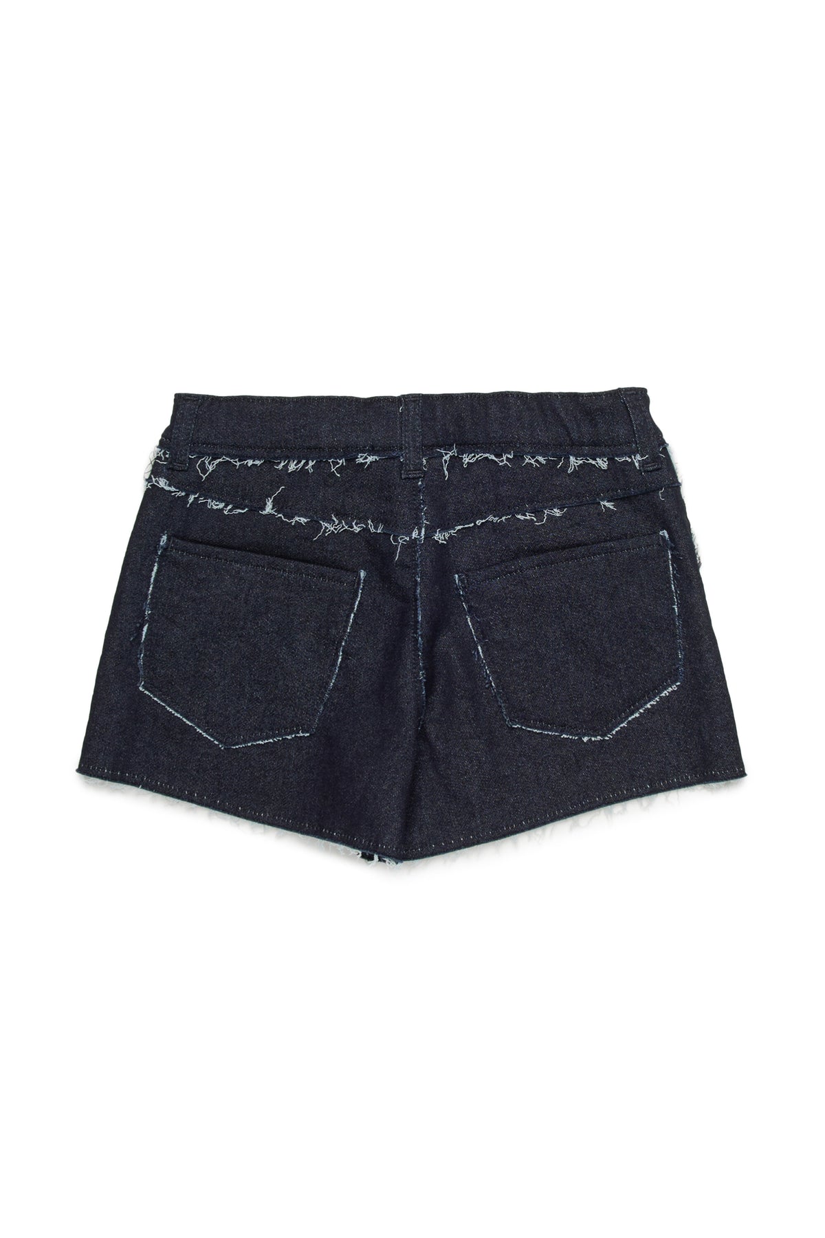 Shorts vaqueros con logo en la parte delantera