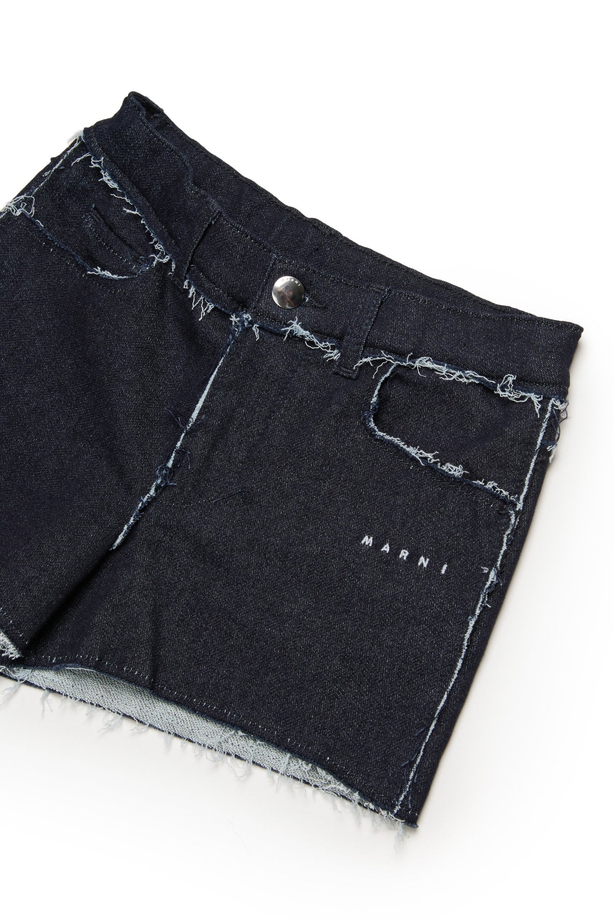 Shorts vaqueros con logo en la parte delantera