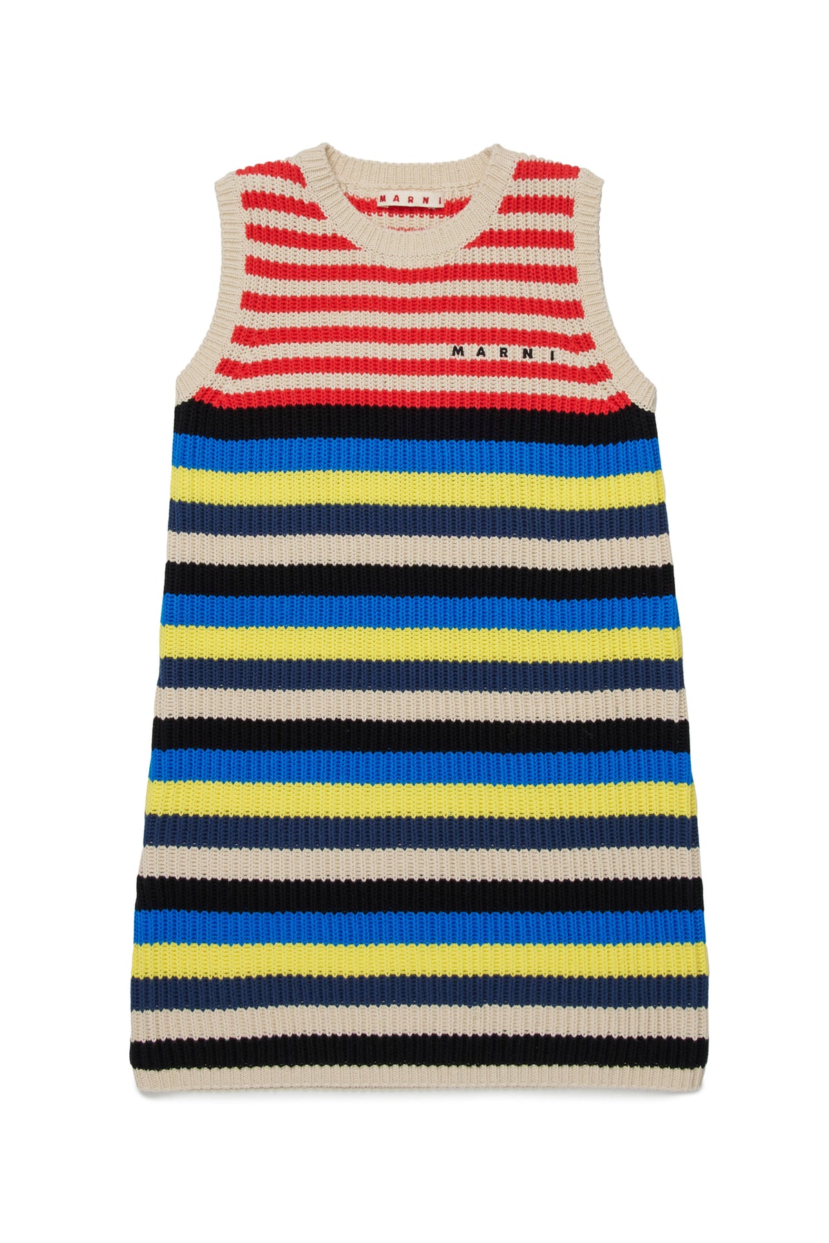 Striped dress with logo