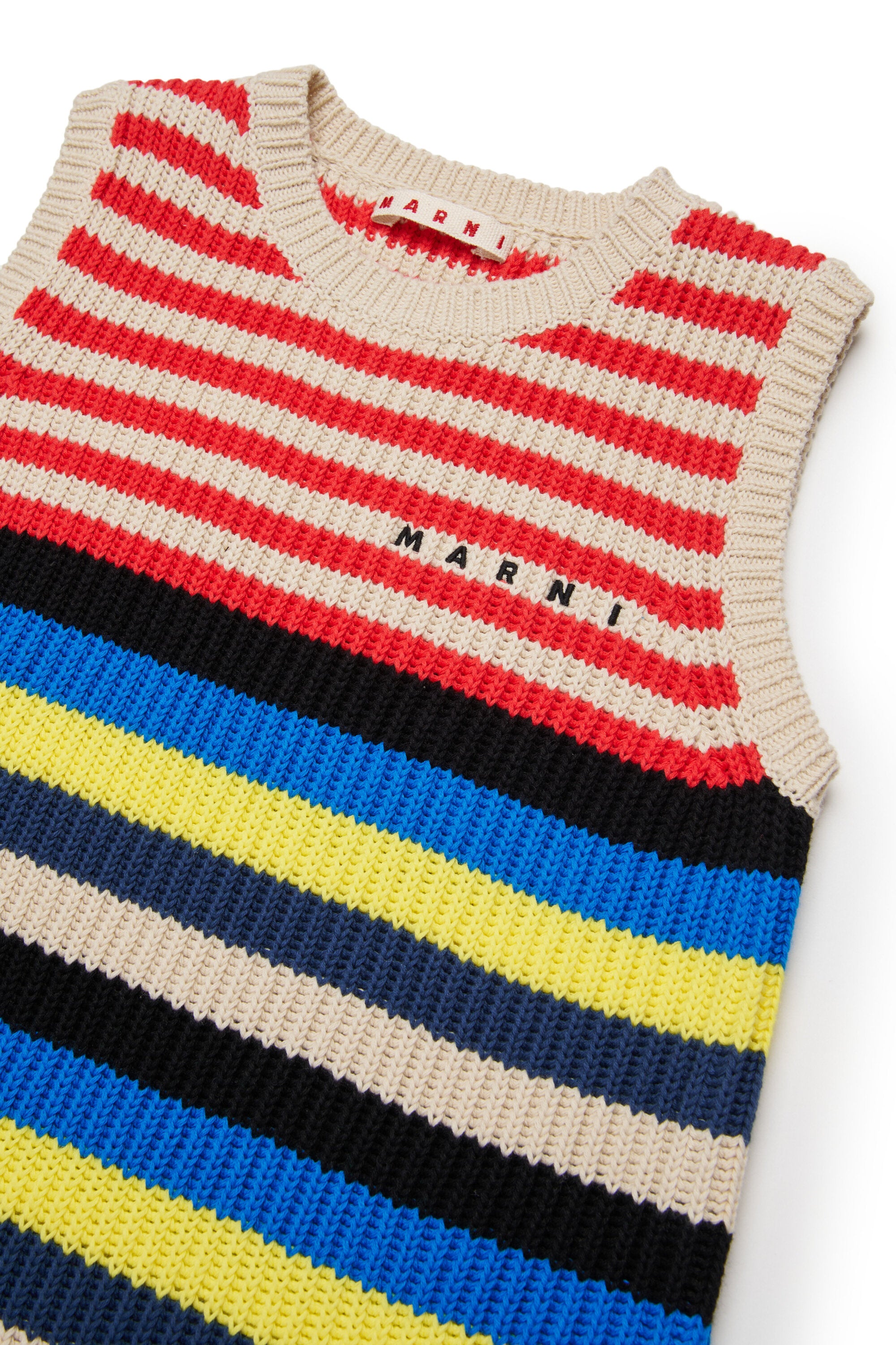 Vestido de rayas con logo