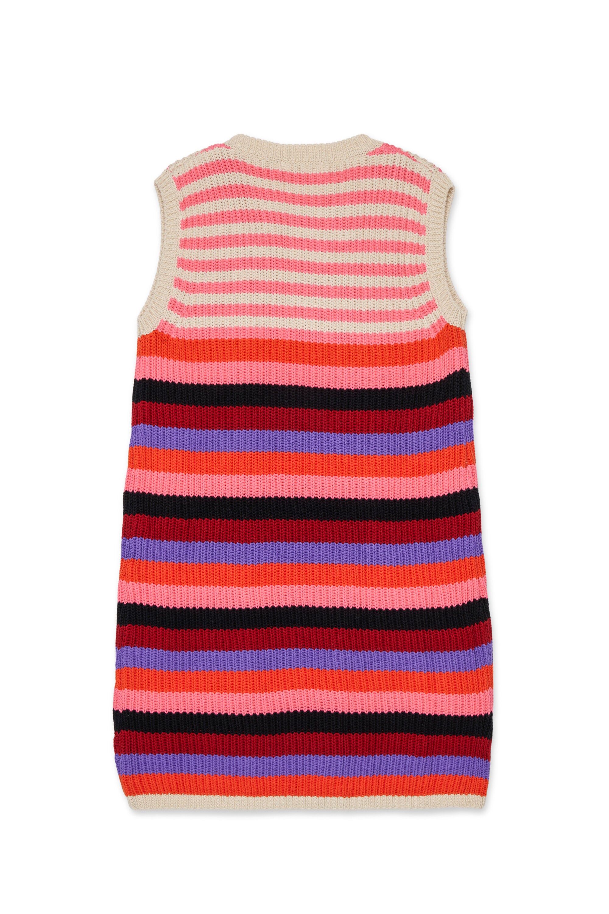 Vestido de rayas con logo