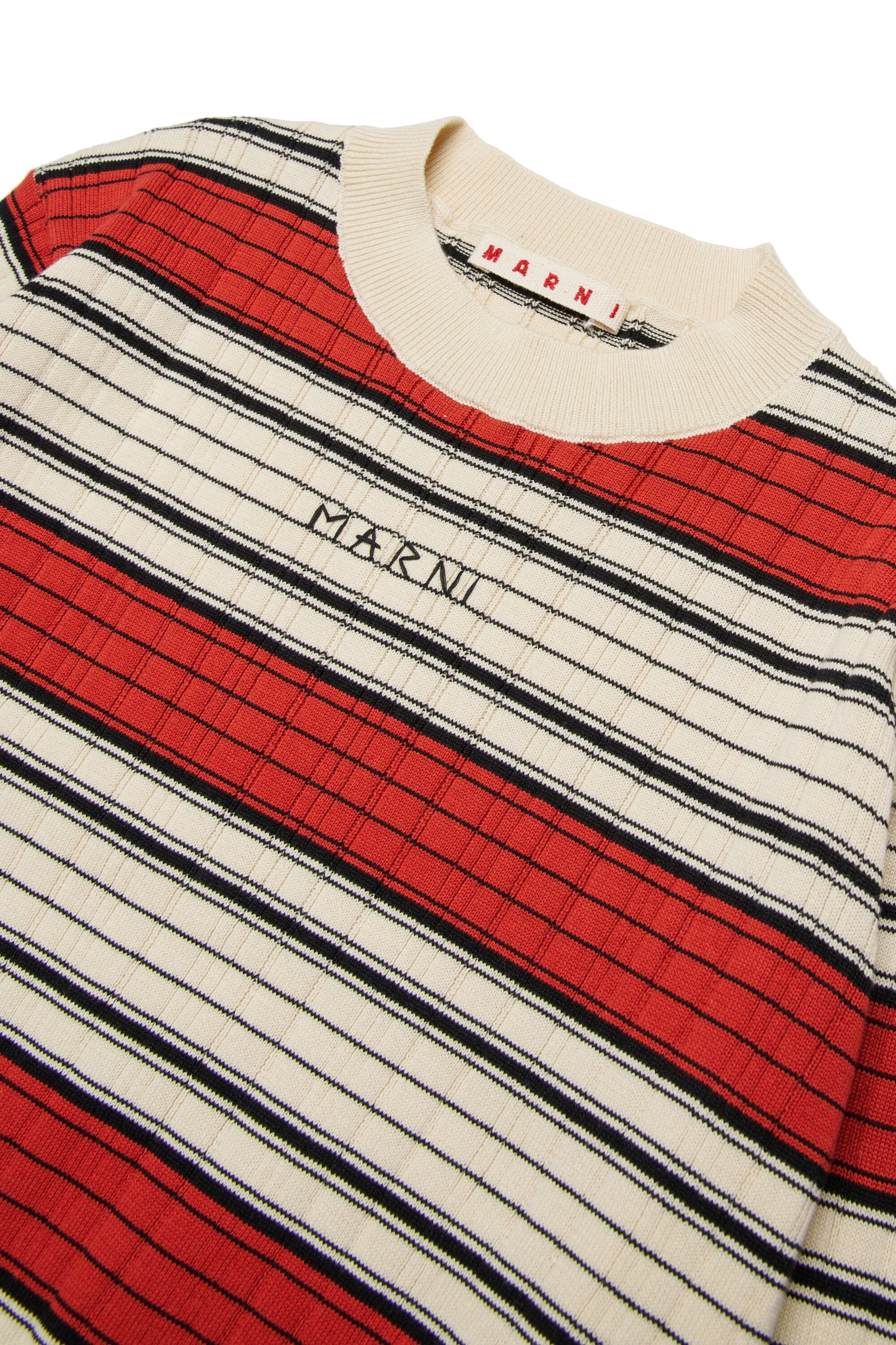 Jersey de rayas con cuello redondo y logo