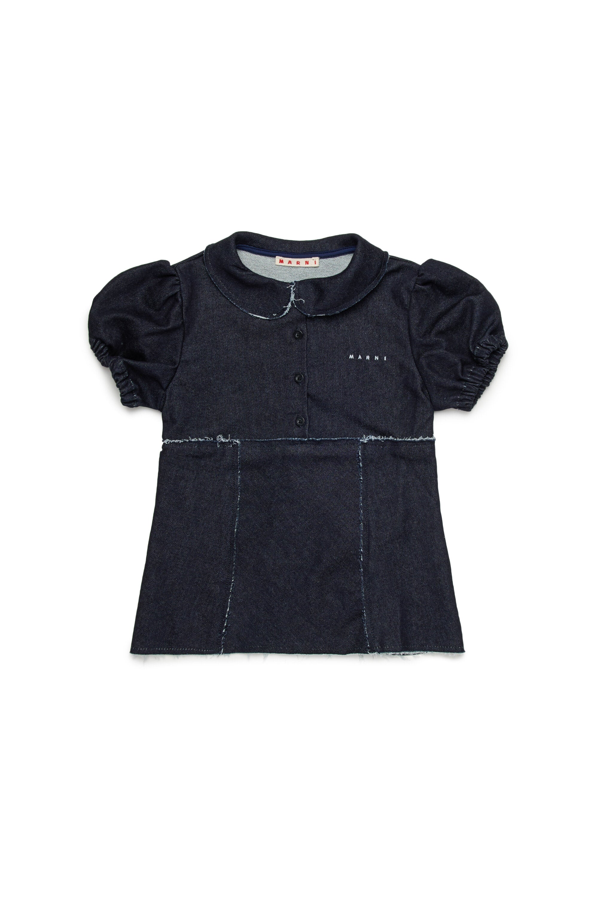 Short-sleeve denim shirt