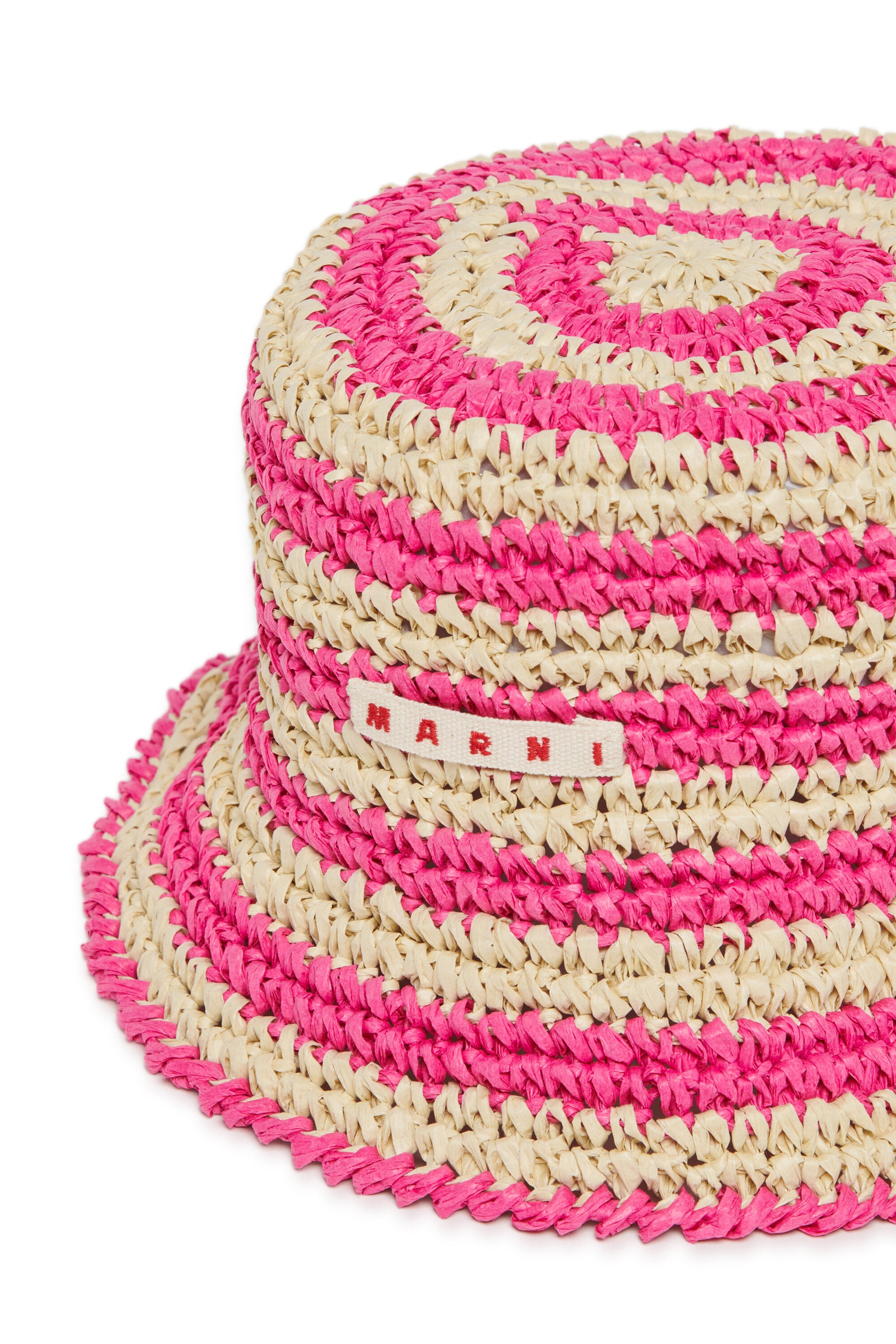 Raffia-effect bucket hat