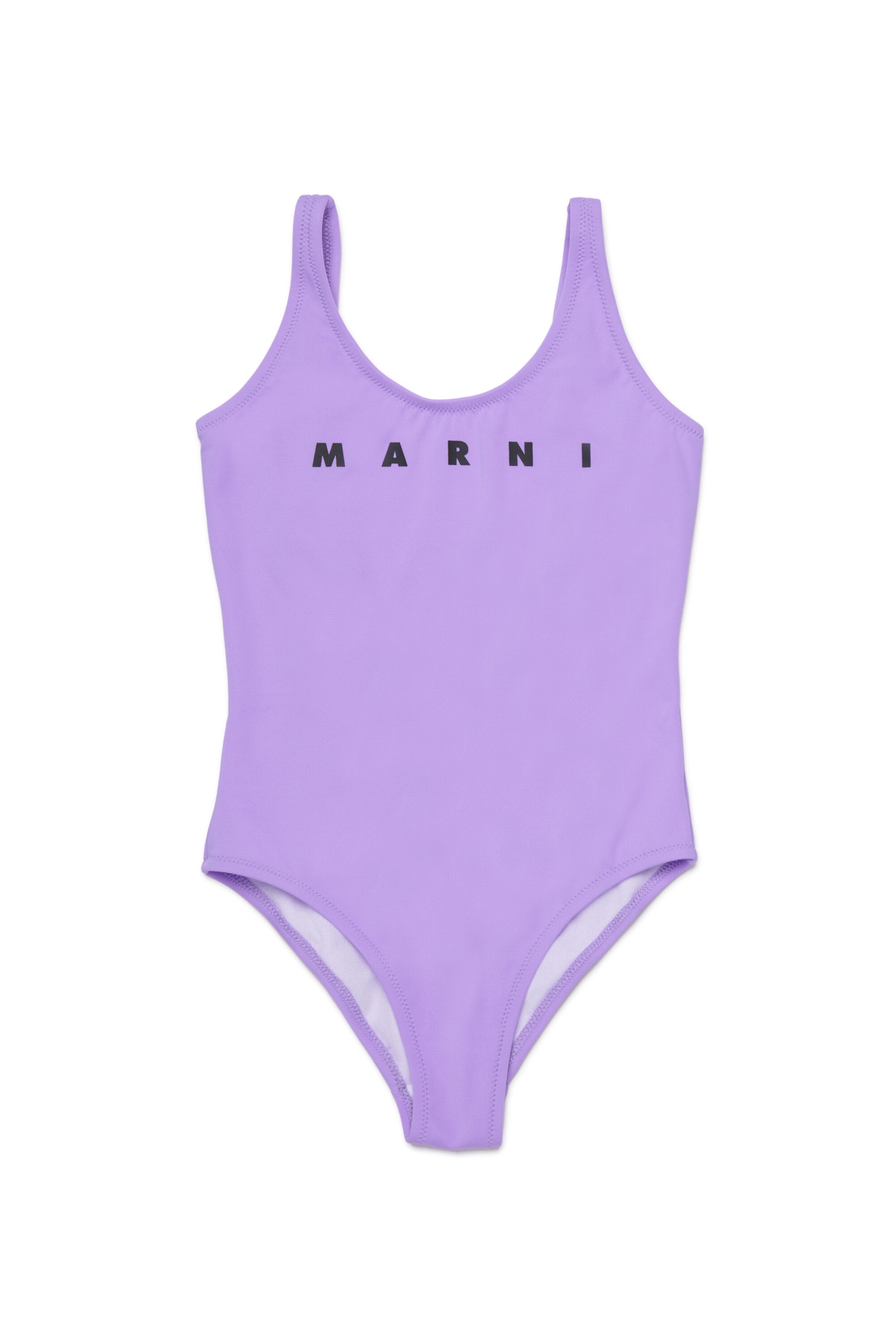 One-piece swimsuit with logo