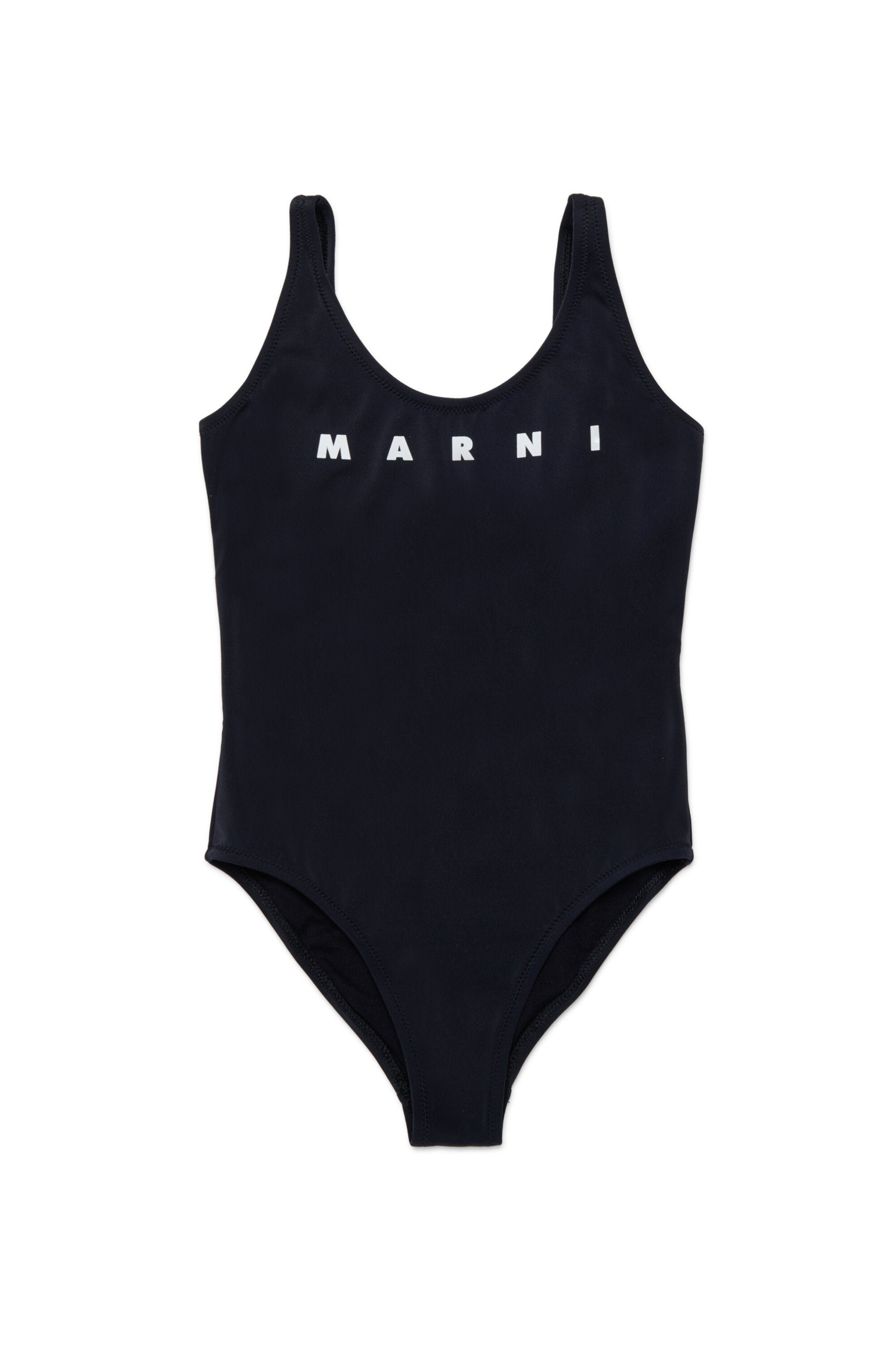 One-piece swimsuit with logo