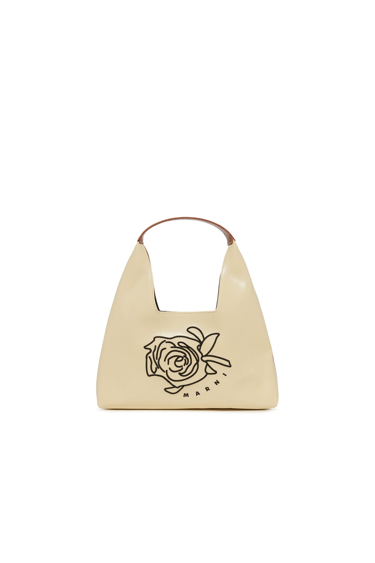 Diamond shoulder bag with floral pattern