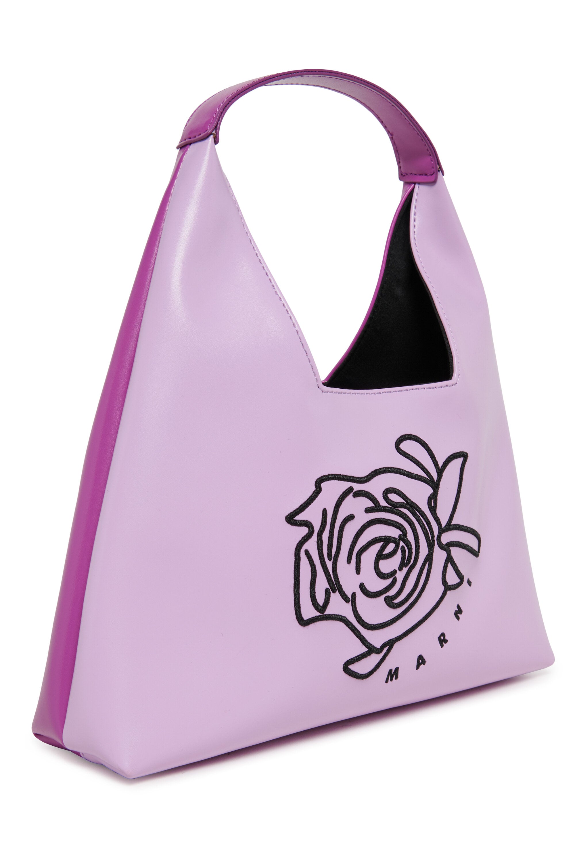 Diamond shoulder bag with floral pattern