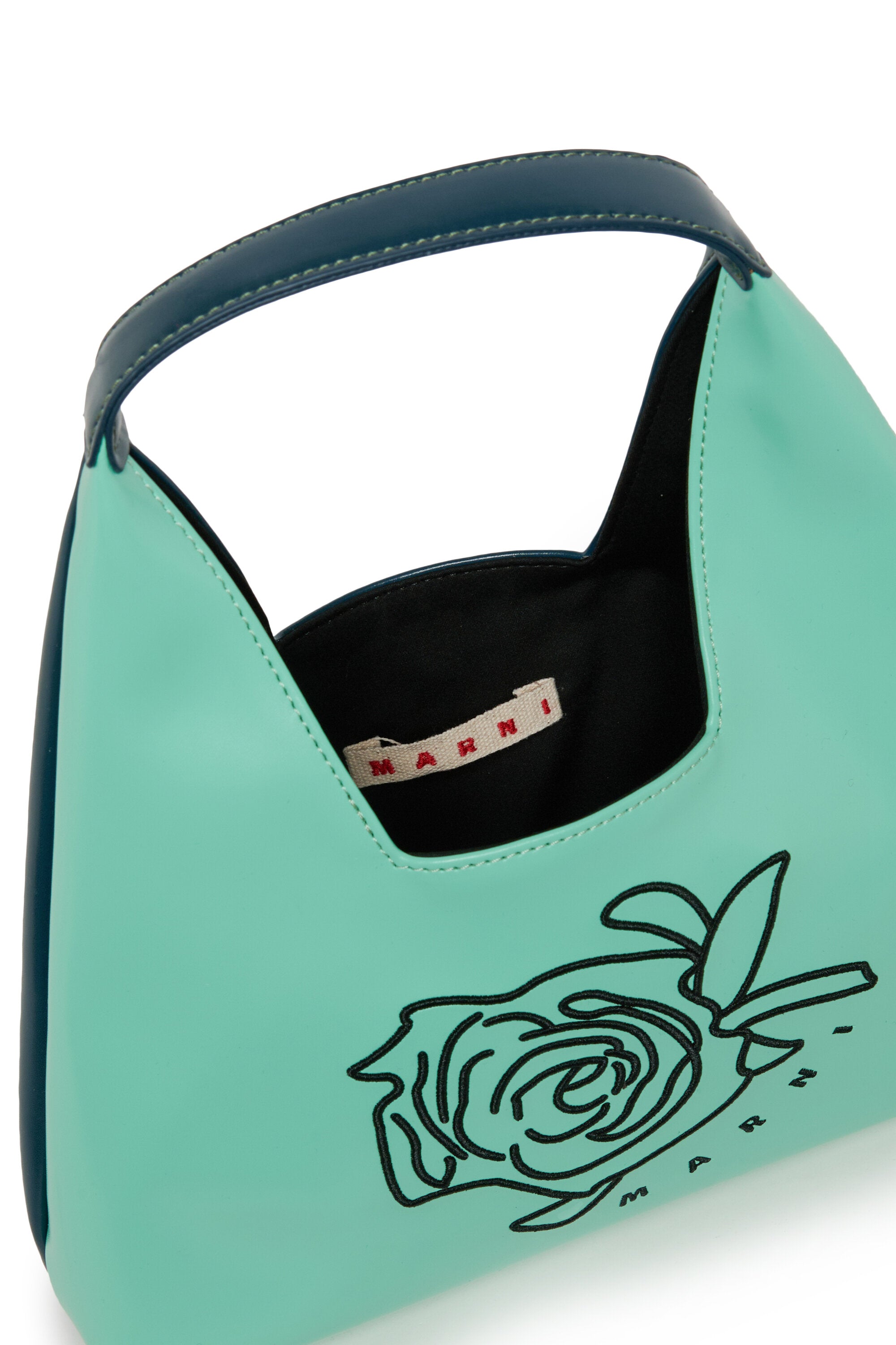 Diamond shoulder bag with floral pattern