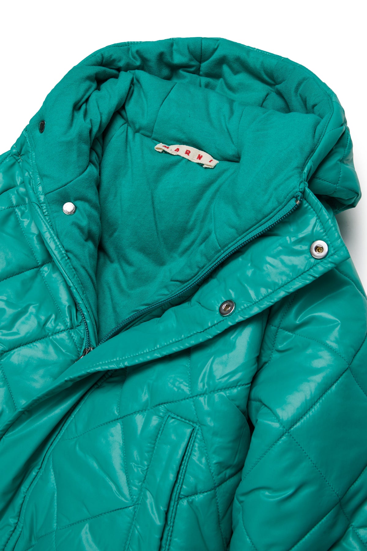 Padded jacket with printed logo
