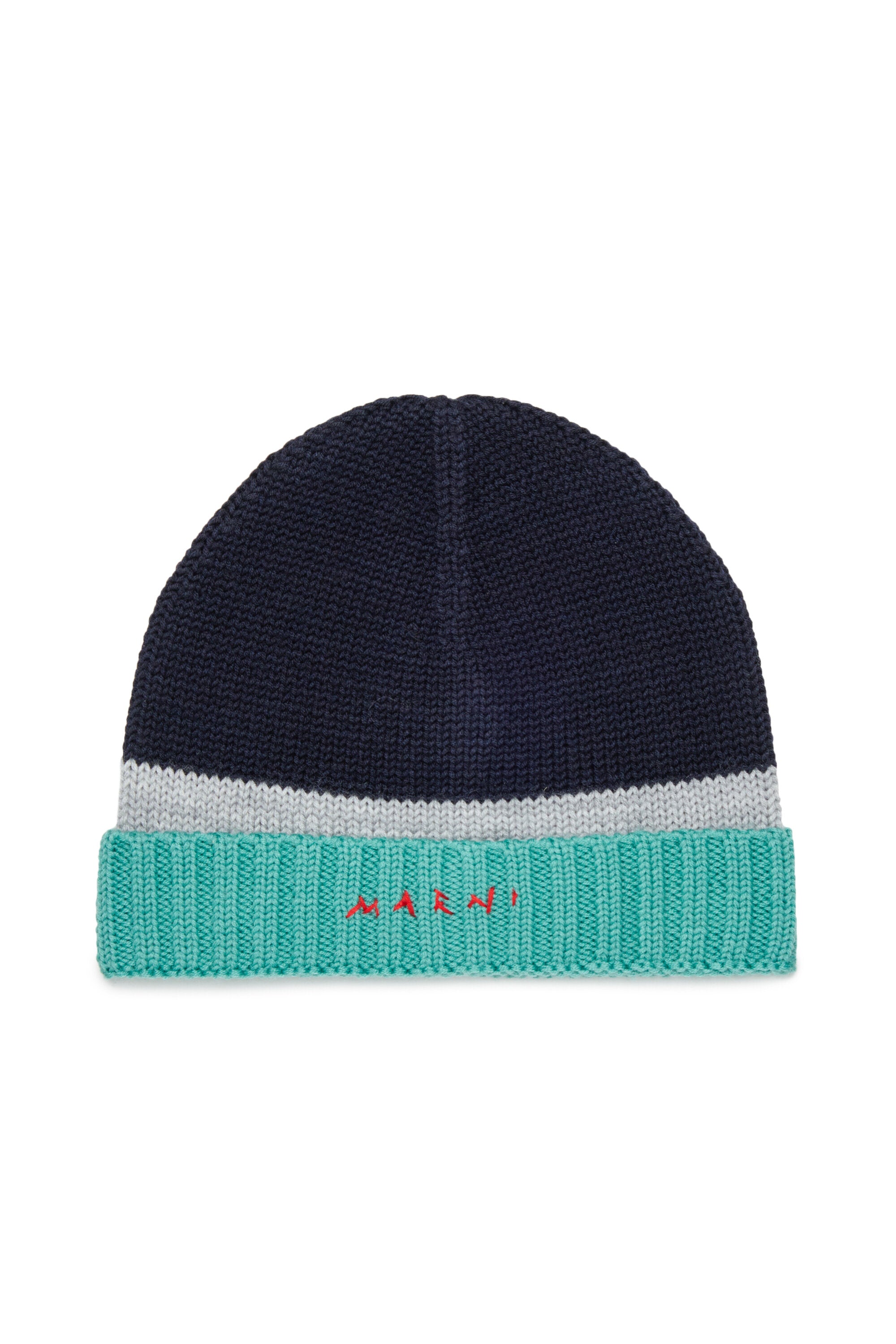 Turn-up beanie with front logo
