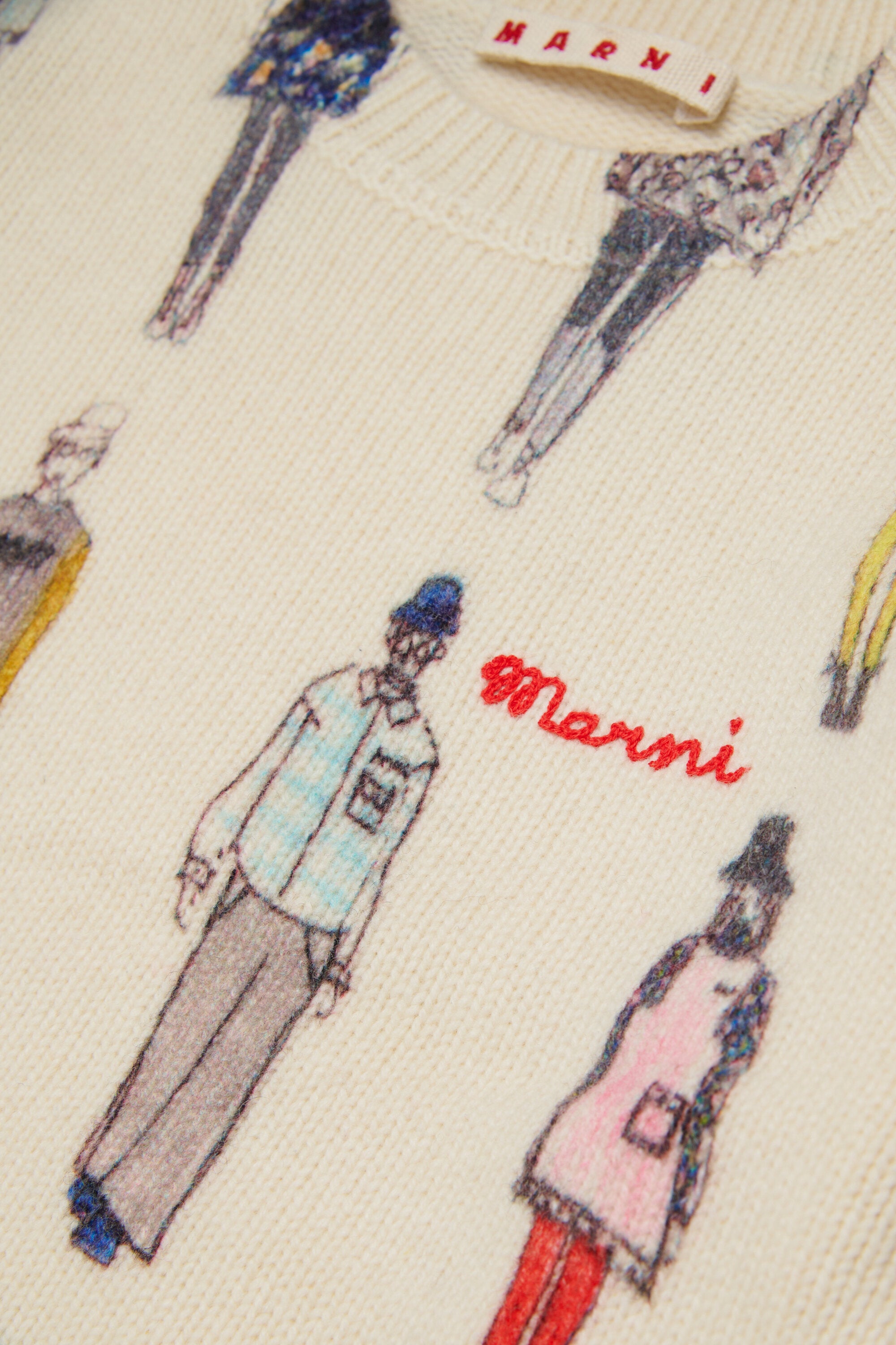 Patterned dress with logo