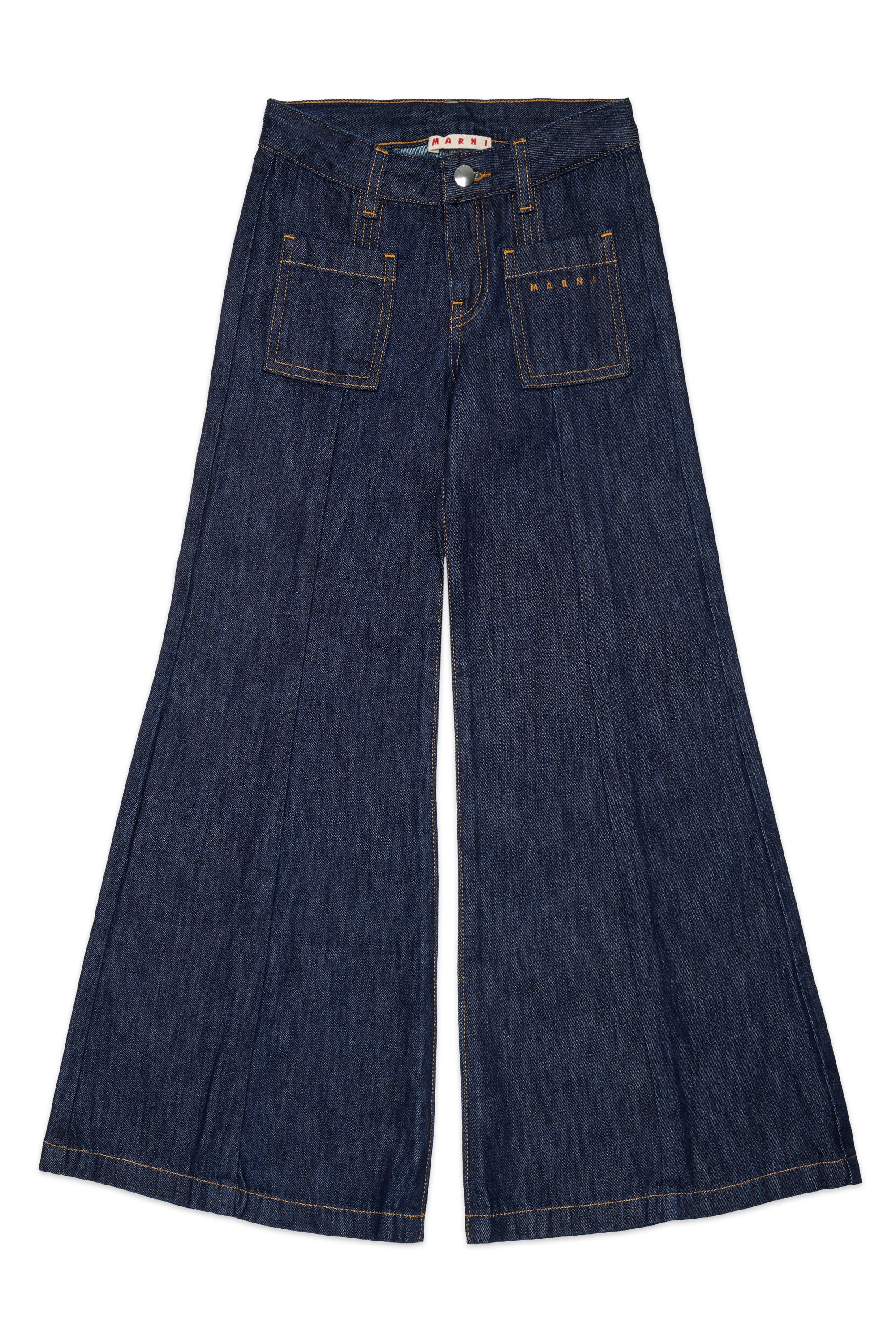 Jeans corte acampanado azul medio
