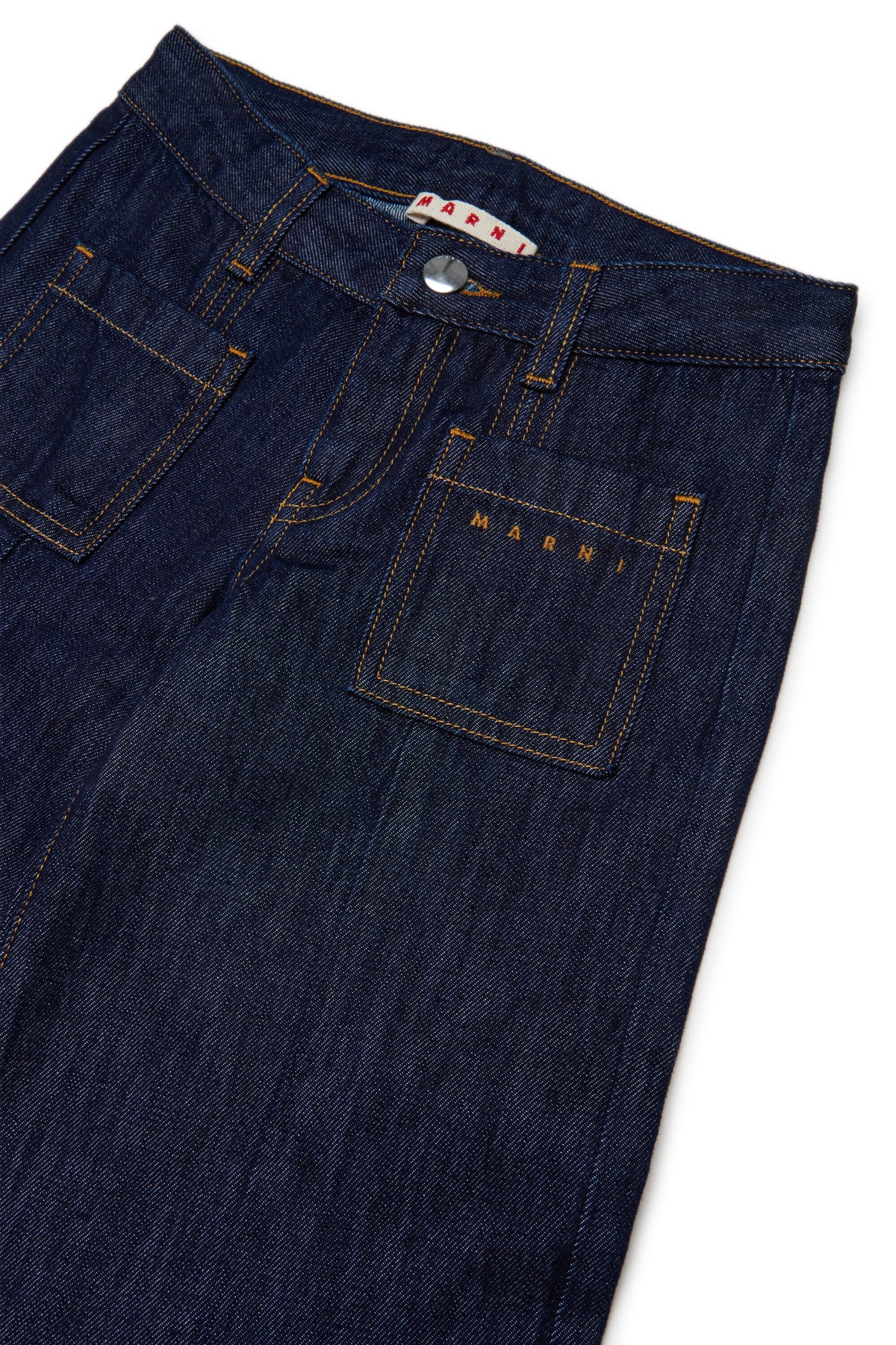 Jeans corte acampanado azul medio