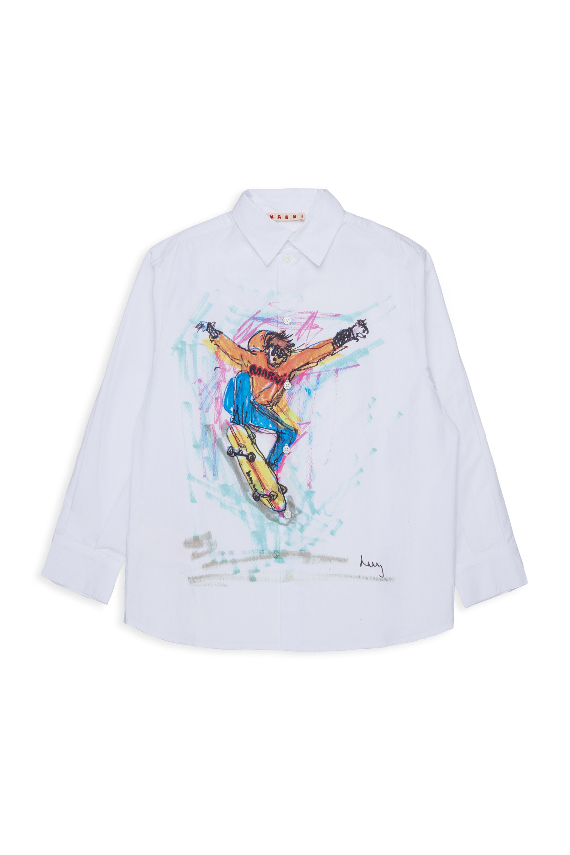Camisa de manga larga con estampado de skater
